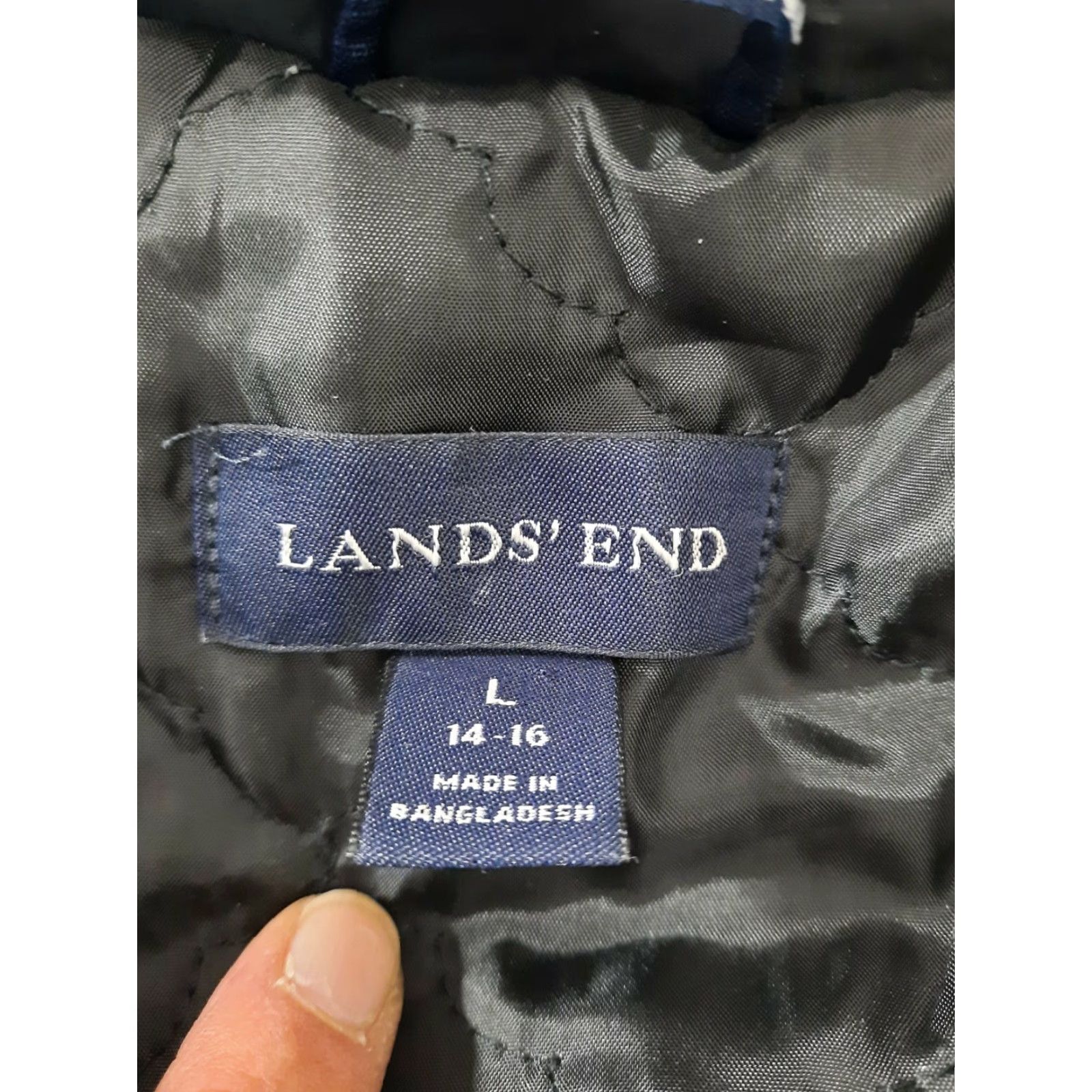 Lands' End Lands' End Women's Black Lightweight Softshell Coat Jacket Large L coat jacket Black Lightweight Softshell Zip Menus Size L / US 10 / IT 46 - 3 Thumbnail