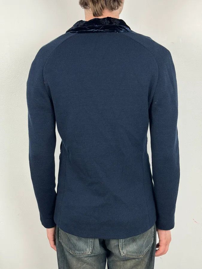 Emporio Armani AW2018 Emporio Armani Black Floral Velvet & Navy Jacket Size US S / EU 44-46 / 1 - 3 Thumbnail