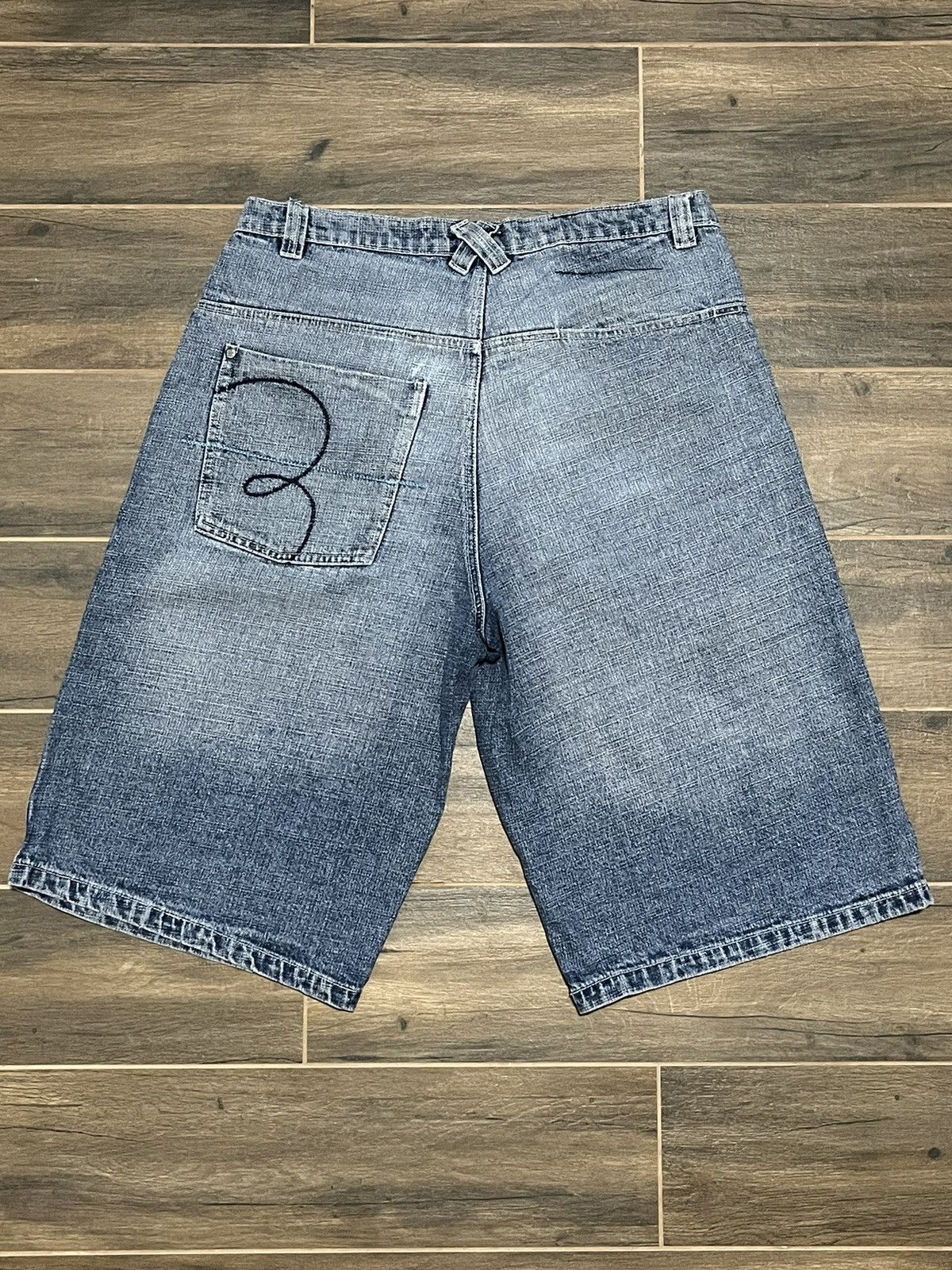 JNCO × Southpole Jorts Shorts Baggy Faded Blue Jeans Vintage Lot 29 Size US 34 / EU 50 - 4 Thumbnail