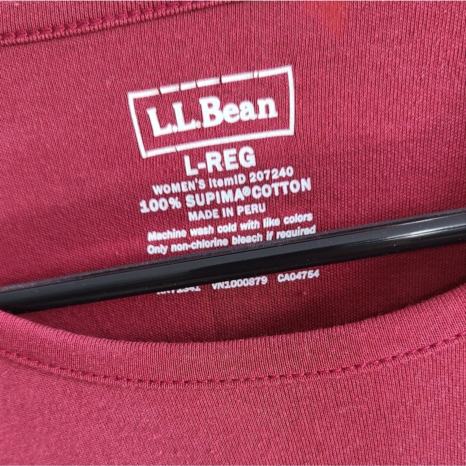 L.L. Bean LL Bean Women's Red Long Sleeve Tee Size L Size L / US 10 / IT 46 - 3 Thumbnail