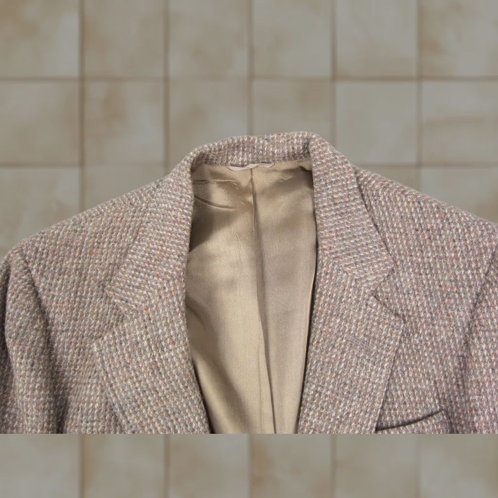 Vintage VINTAGE Tweed Blazer Jacket Mens 40L Brown Elbow Patch Armstrongs Sport 70s Size 40R - 1 Thumbnail