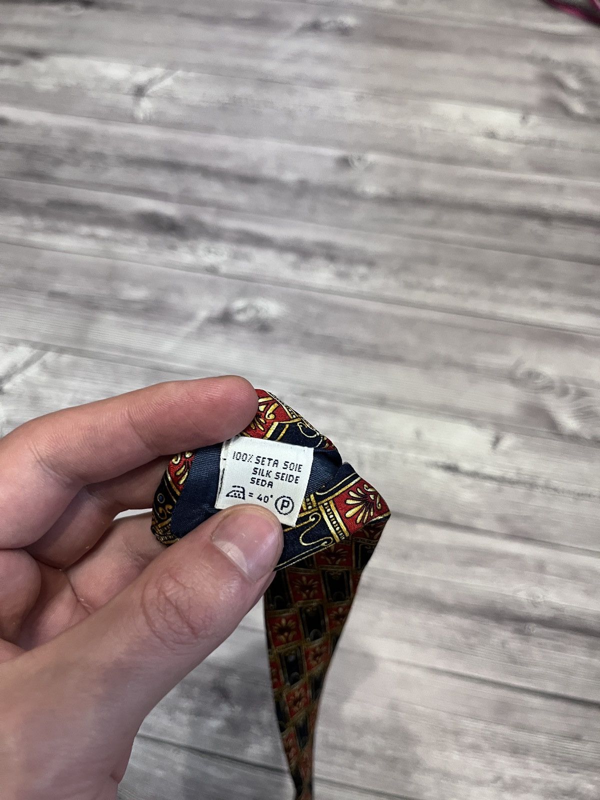Givenchy Givenchy Silk Tie – Red & Navy Geometric Pattern Size ONE SIZE - 7 Thumbnail