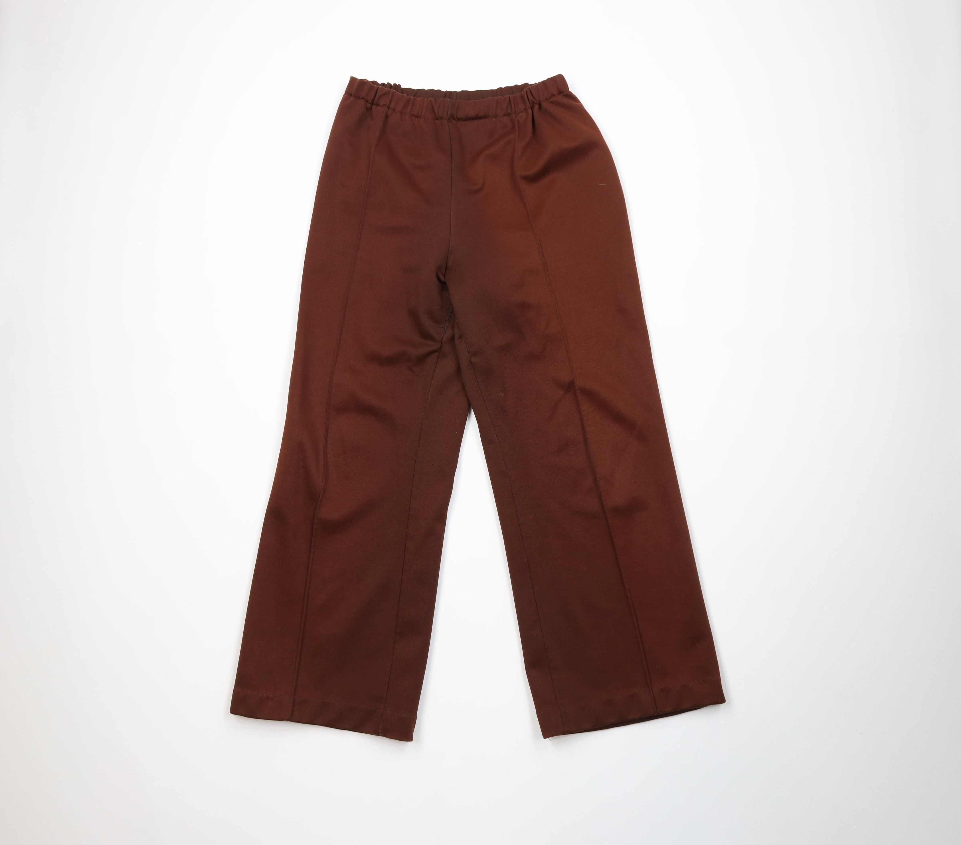 Vintage Vintage 70s Streetwear Knit Bell Bottoms Pants Brown USA Size 38" / US 16 / IT 52 - 1 Thumbnail