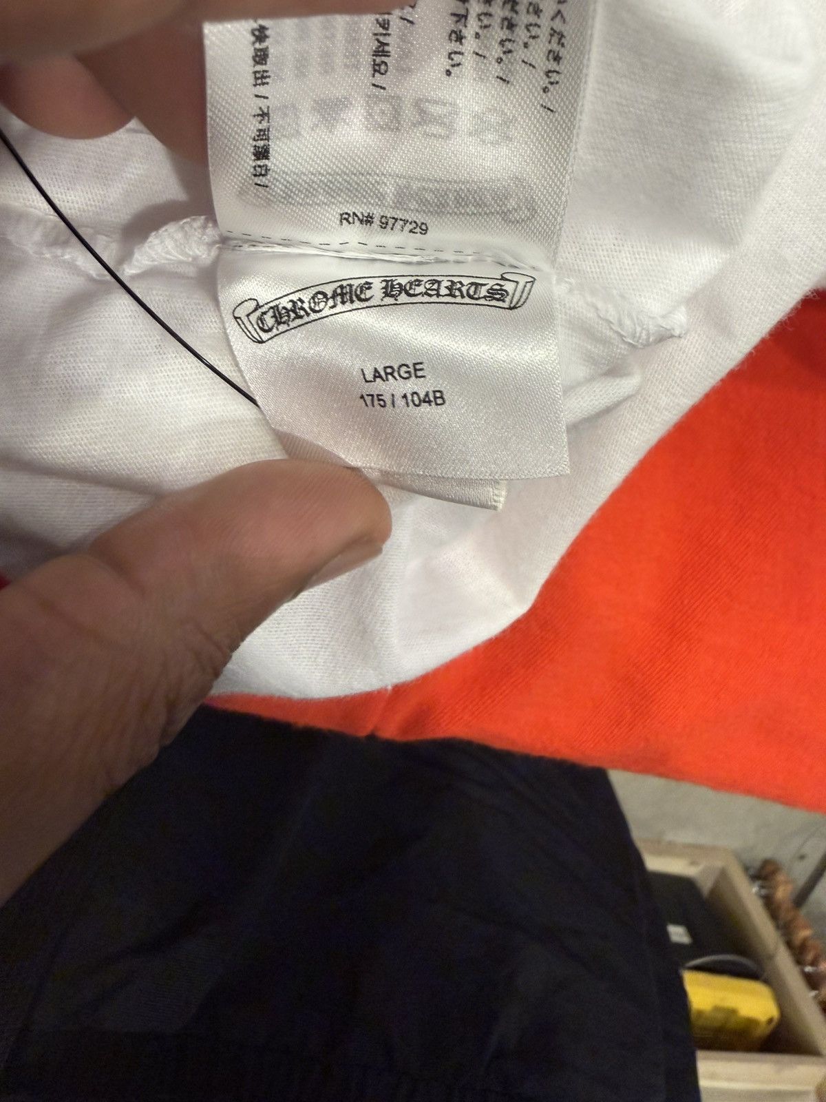Chrome Hearts Chrome Hearts Neck Letter Pocket Tee ‘White Pink’ Size US L / EU 52-54 / 3 - 9 Thumbnail
