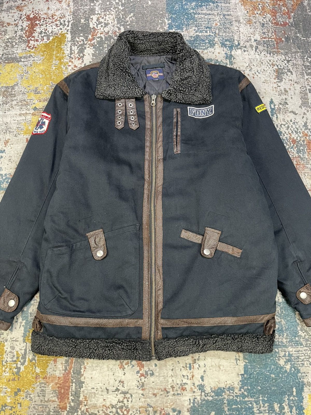 Japanese Brand FDNY Fire Rescue Military B3 Type Jacket Size US XL / EU 56 / 4 - 2 Thumbnail