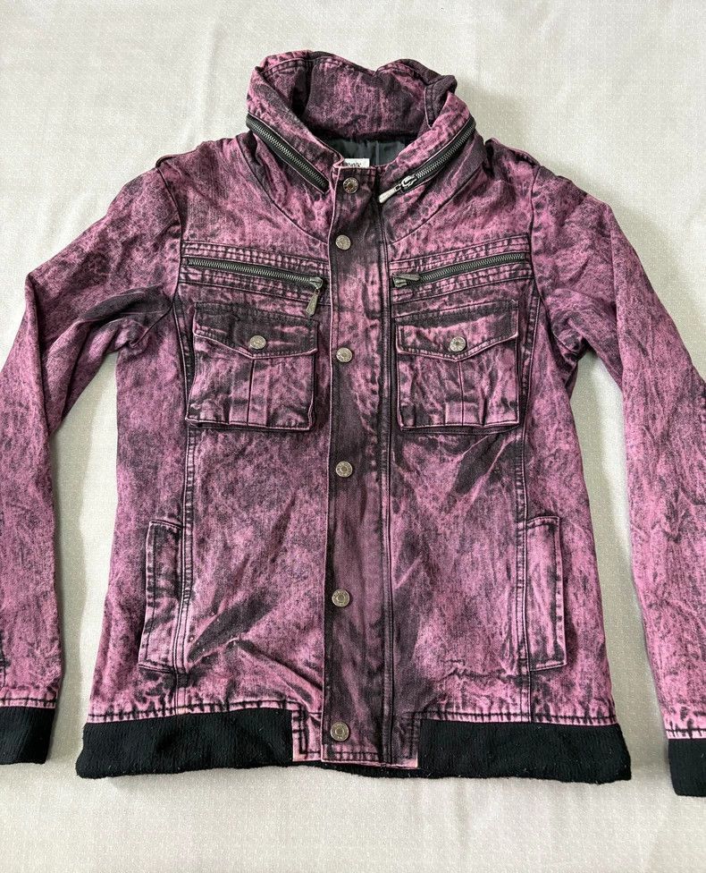 Yohji Yamamoto Vintage Dye Print Jacket with Hidden Hood-2506 Size L / US 10 / IT 46 - 2 Thumbnail