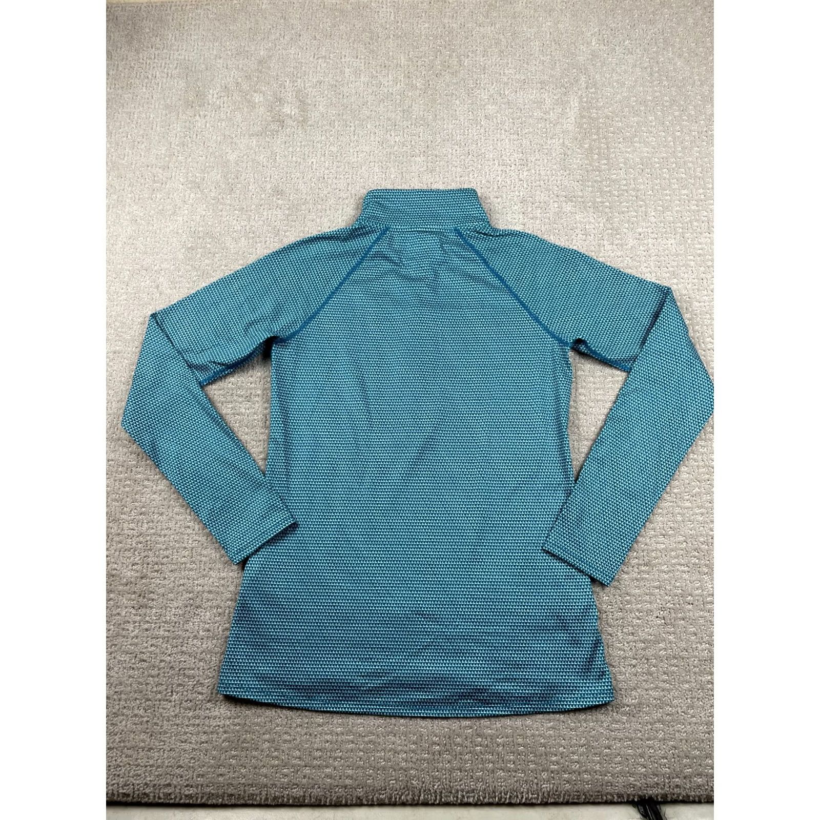 Under Armour Under Armour ColdGear Pullover Womens M Blue Geometric Stretch Fitted Half Zip Size M / US 6-8 / IT 42-44 - 5 Thumbnail