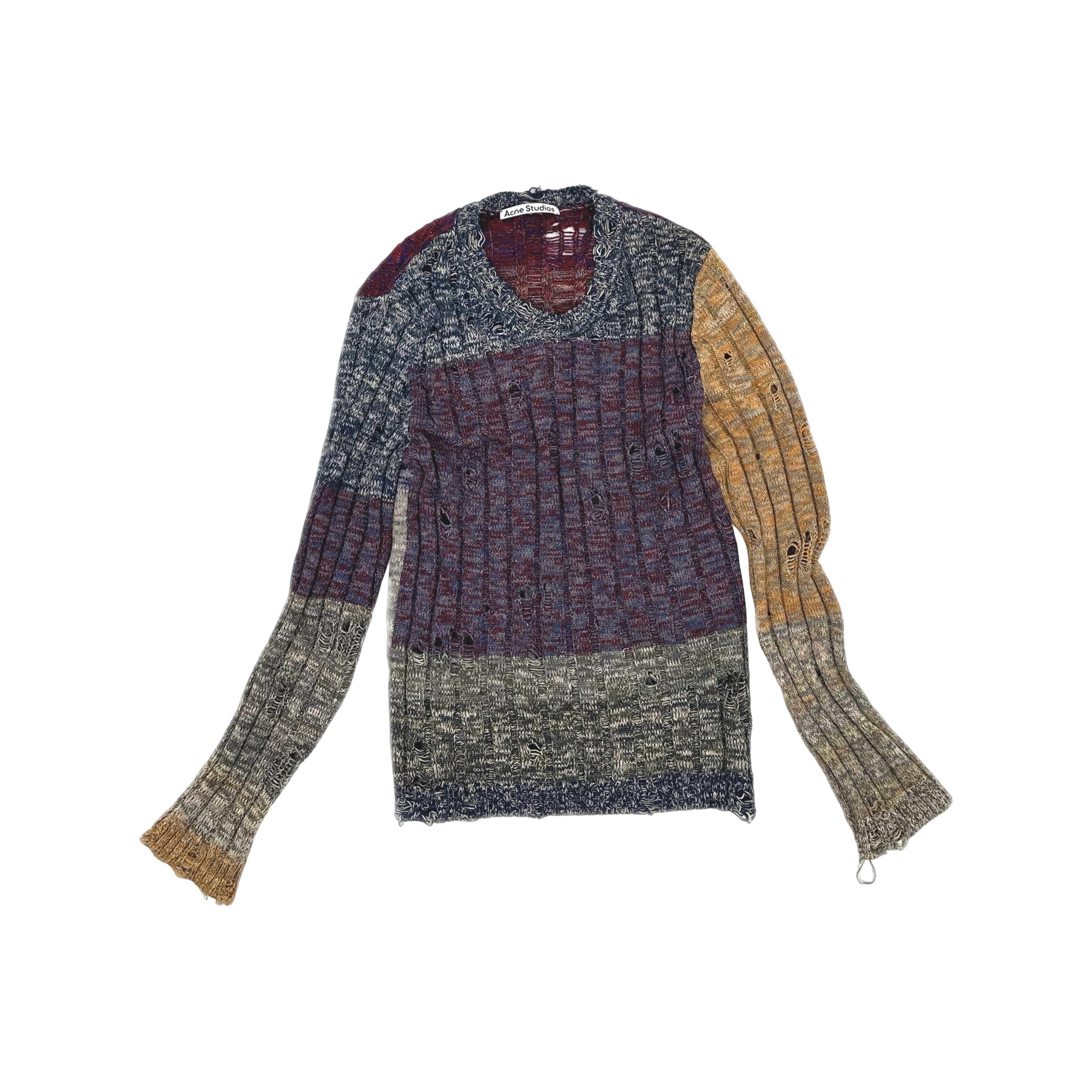 Acne Studios Acne Studios Distressed Multi Sweater XS Size US XS / EU 42 / 0 - 1 Thumbnail