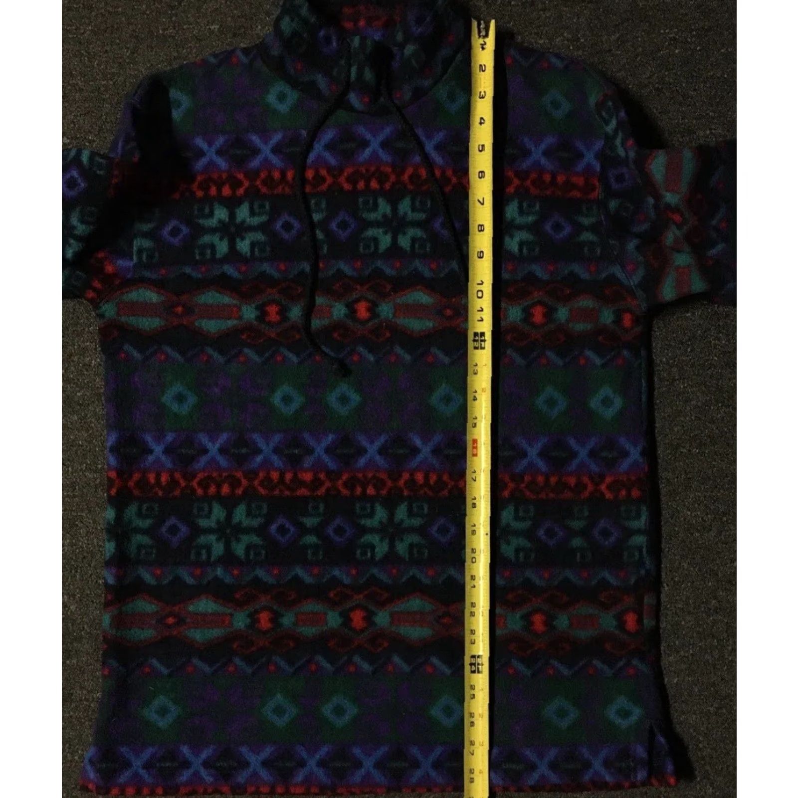 Vintage VINTAGE Aztec Fleece Mockneck Sweatshirt M 90s Blue Pullover Mens Southwestern Surf Skate Grunge USA 80s Tribal Republican? Size US M / EU 48-50 / 2 - 6 Thumbnail