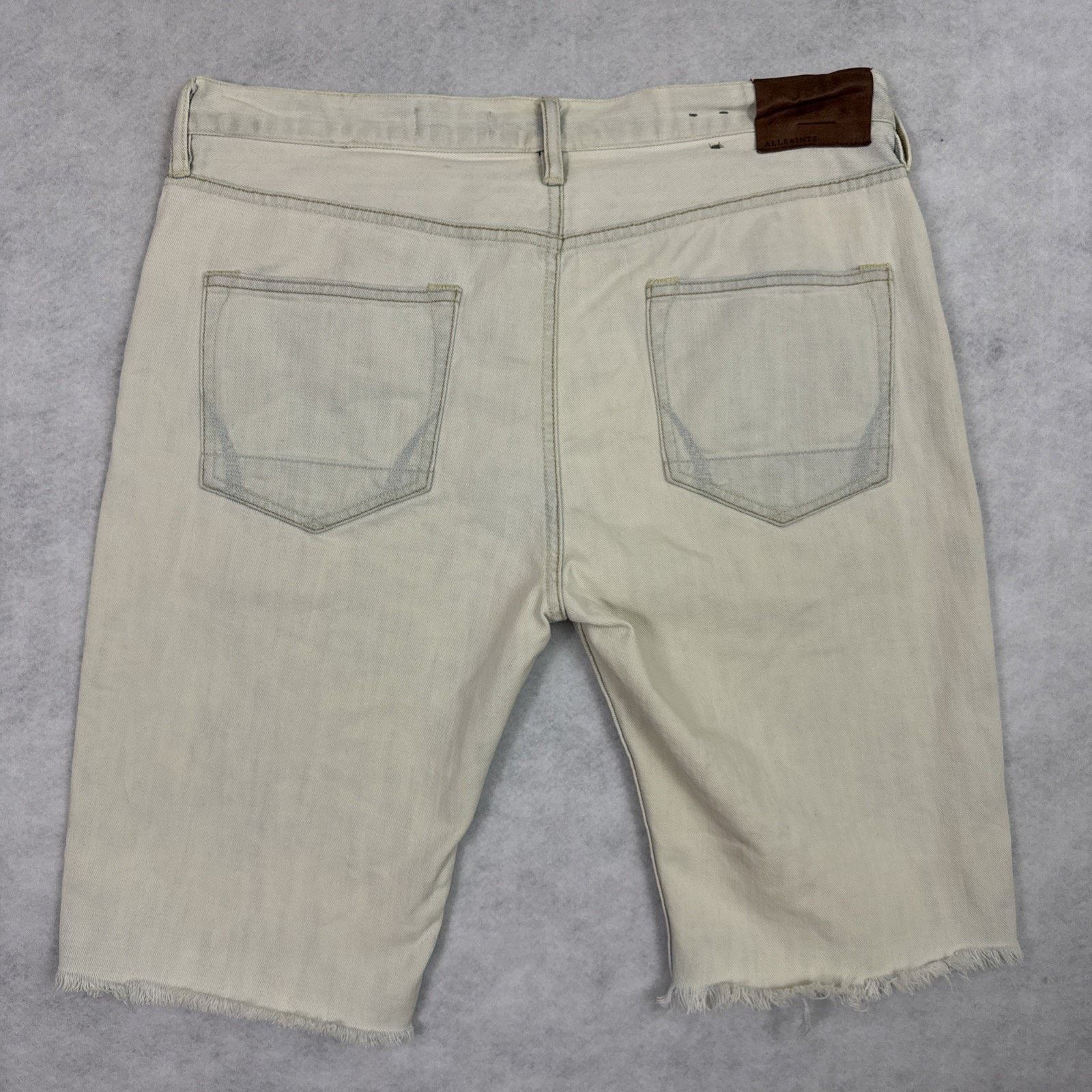 Allsaints AllSaints Switch Denim Shorts Men 33 Bleached Blue Slim Fit Size US 33 - 4 Thumbnail