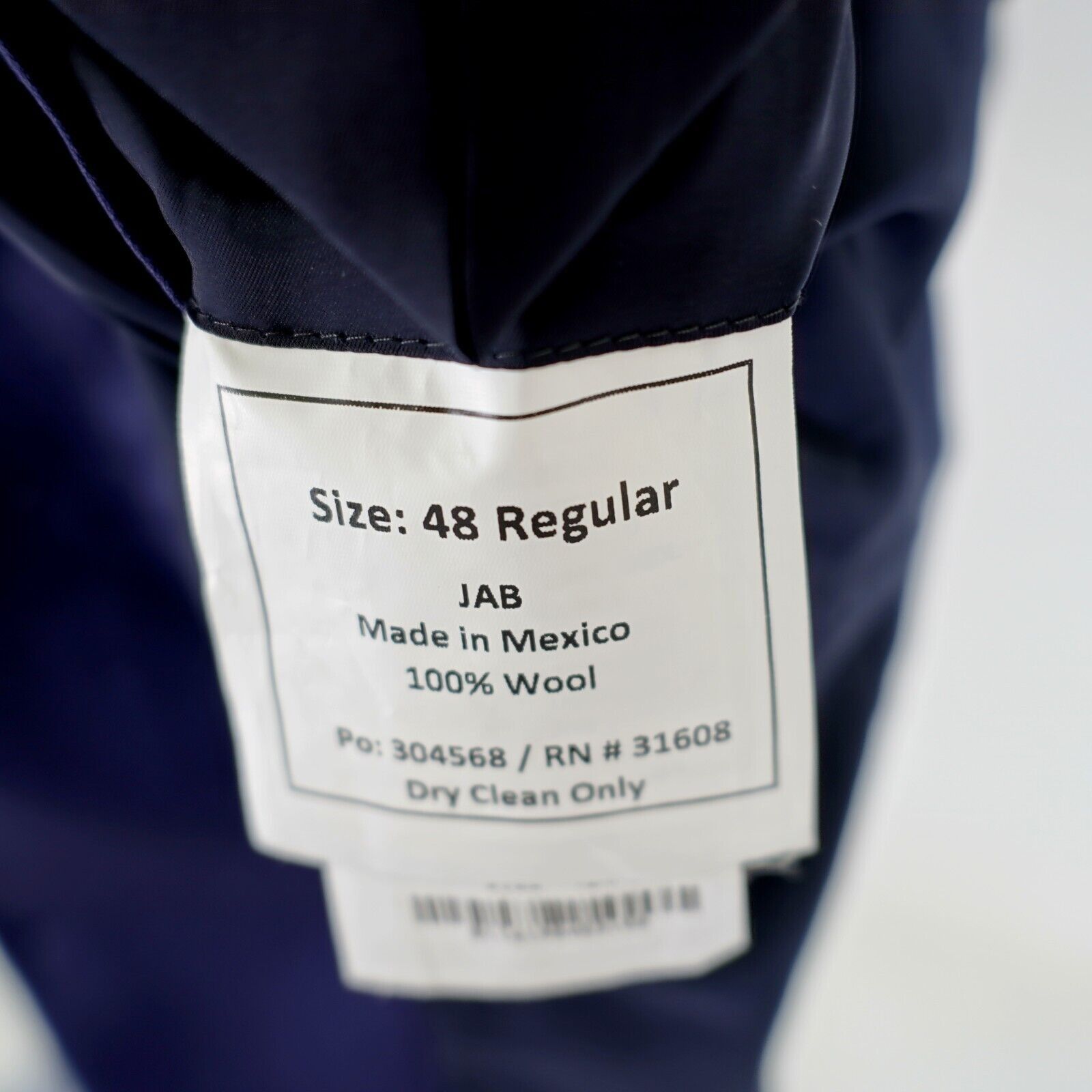 Jos. A. Bank Jos A Bank Travelers Tailored Fit Wool Blue Twill 46R / Slim Size 46R - 10 Thumbnail