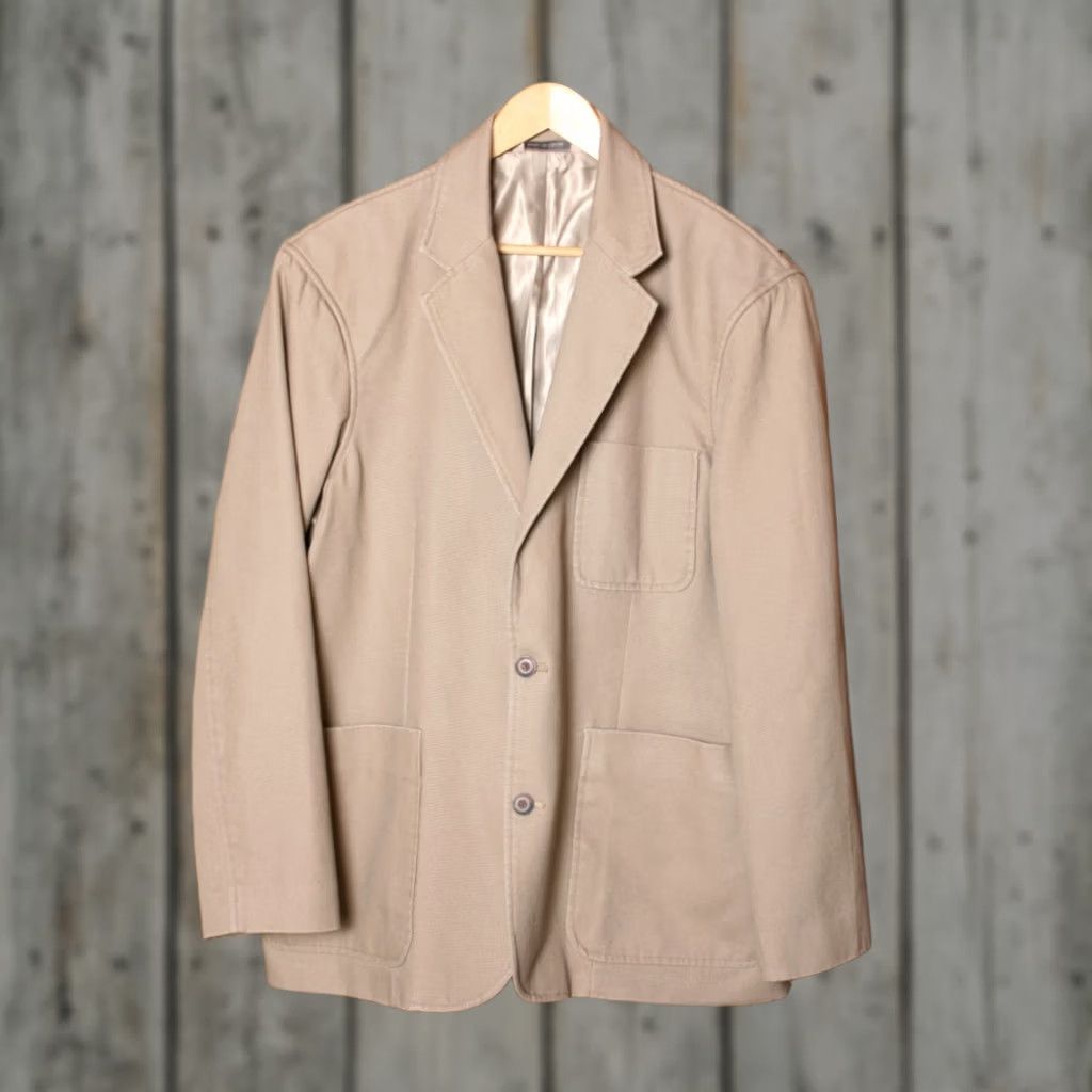 Vintage DULUTH Tan Canvas Blazer Presentation Jacket XL Men Button Closure Blazer Jacket Size 46R - 1 Thumbnail