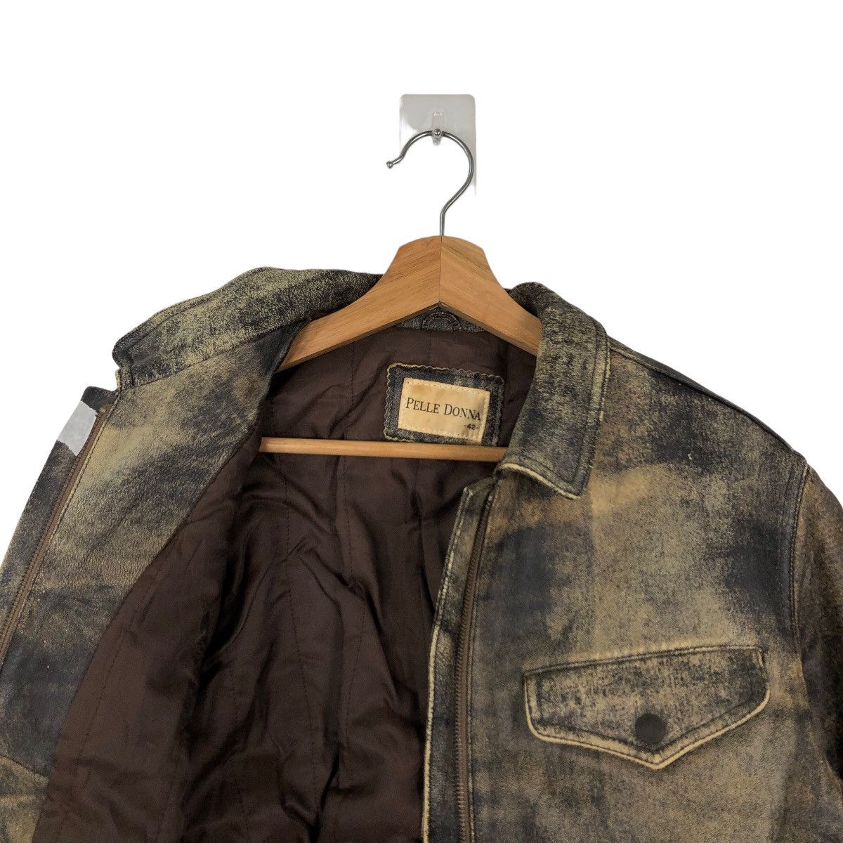 Japanese Brand VINTAGE BOMBER LEATHER JACKET PELLE DONNA ISSEY MIYAKE Size US M / EU 48-50 / 2 - 9 Thumbnail