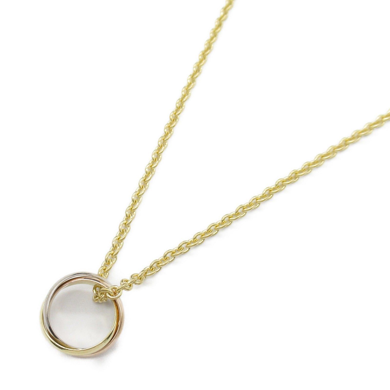 Cartier Baby Trinity Necklace K18 (Yellow Gold) K18Wg (White (Pink