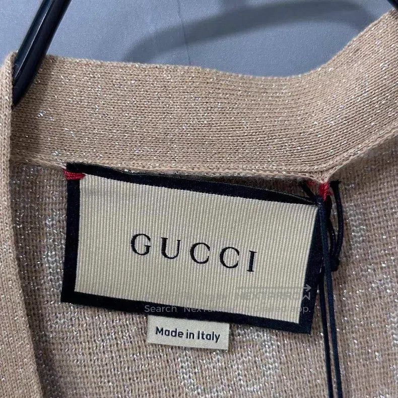 Gucci Gucci Gold and silver thread GG jacquard knitted cardigan Size S / US 4 / IT 40 - 4 Thumbnail