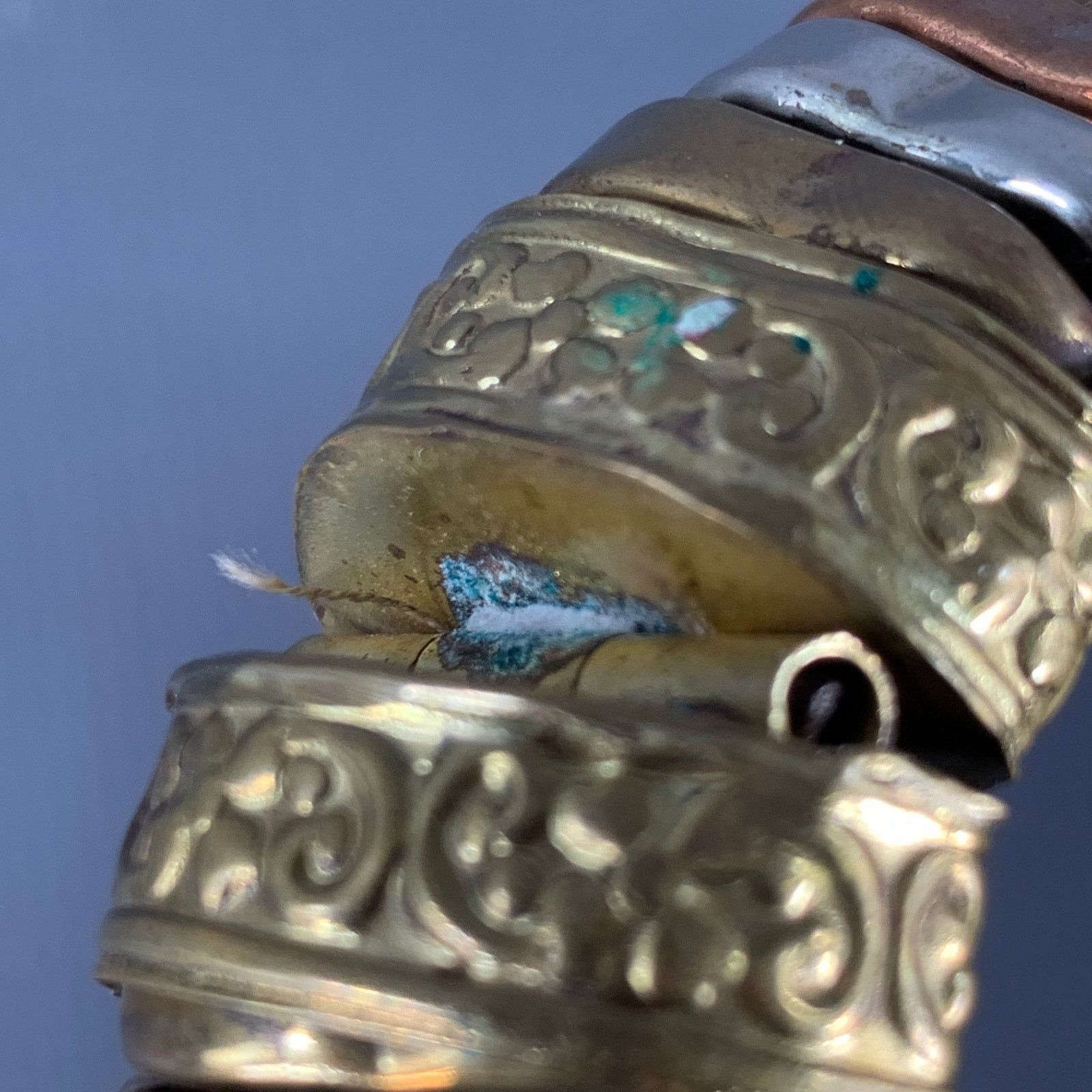 Vintage VINTAGE Gold Silver Metal Cuff Bracelet Size ONE SIZE - 4 Thumbnail