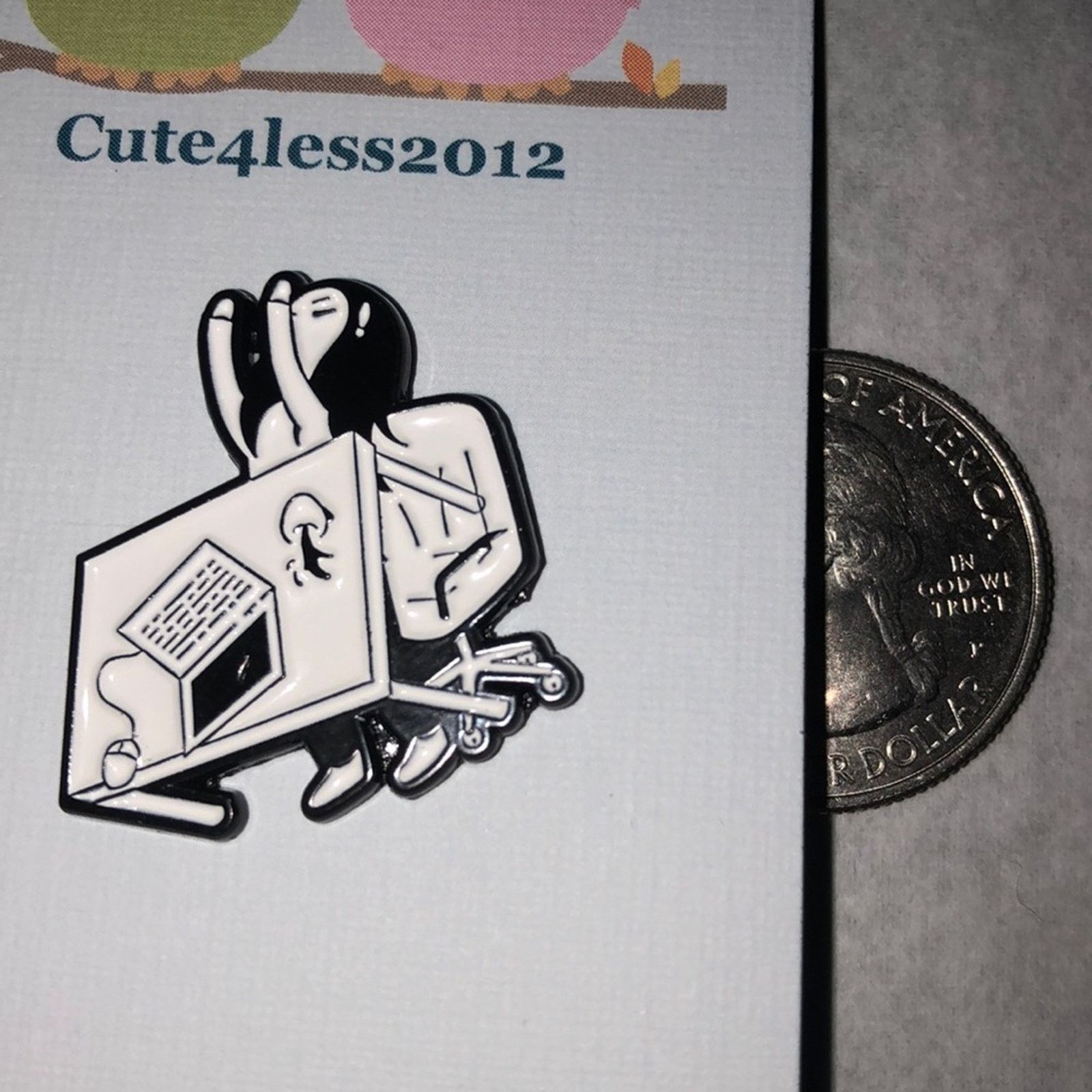 Other Frustrated with Work School Desk Pin Brooch Size ONE SIZE - 1 Thumbnail