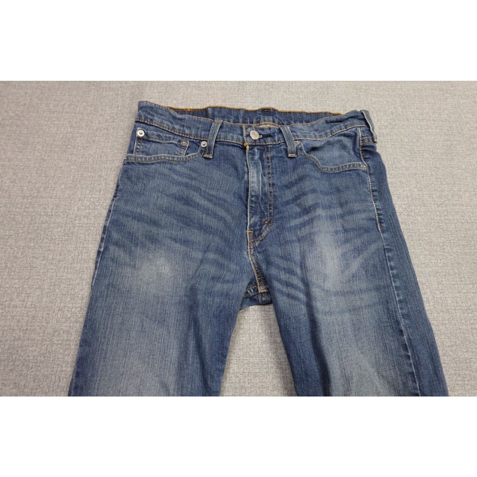 Levi's Levi's 513 Jeans Mens 31x30 Blue Slim Straight Dark Western Rancher Stretch Size US 31 - 2 Thumbnail