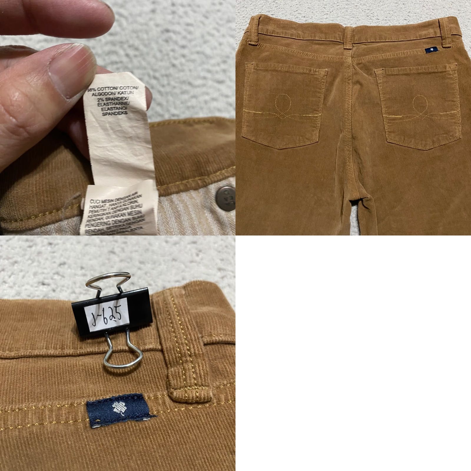 Lucky Brand Lucky Brand Womens Jeans Brown Corduroy Sofia Skinny Mid Rise 12 Adult Regular 29in Inseam 30in Waist 5-Pocket Stretch Corduroy Brown Jeans Women Size 34" / US 12 / IT 48 - 9 Thumbnail