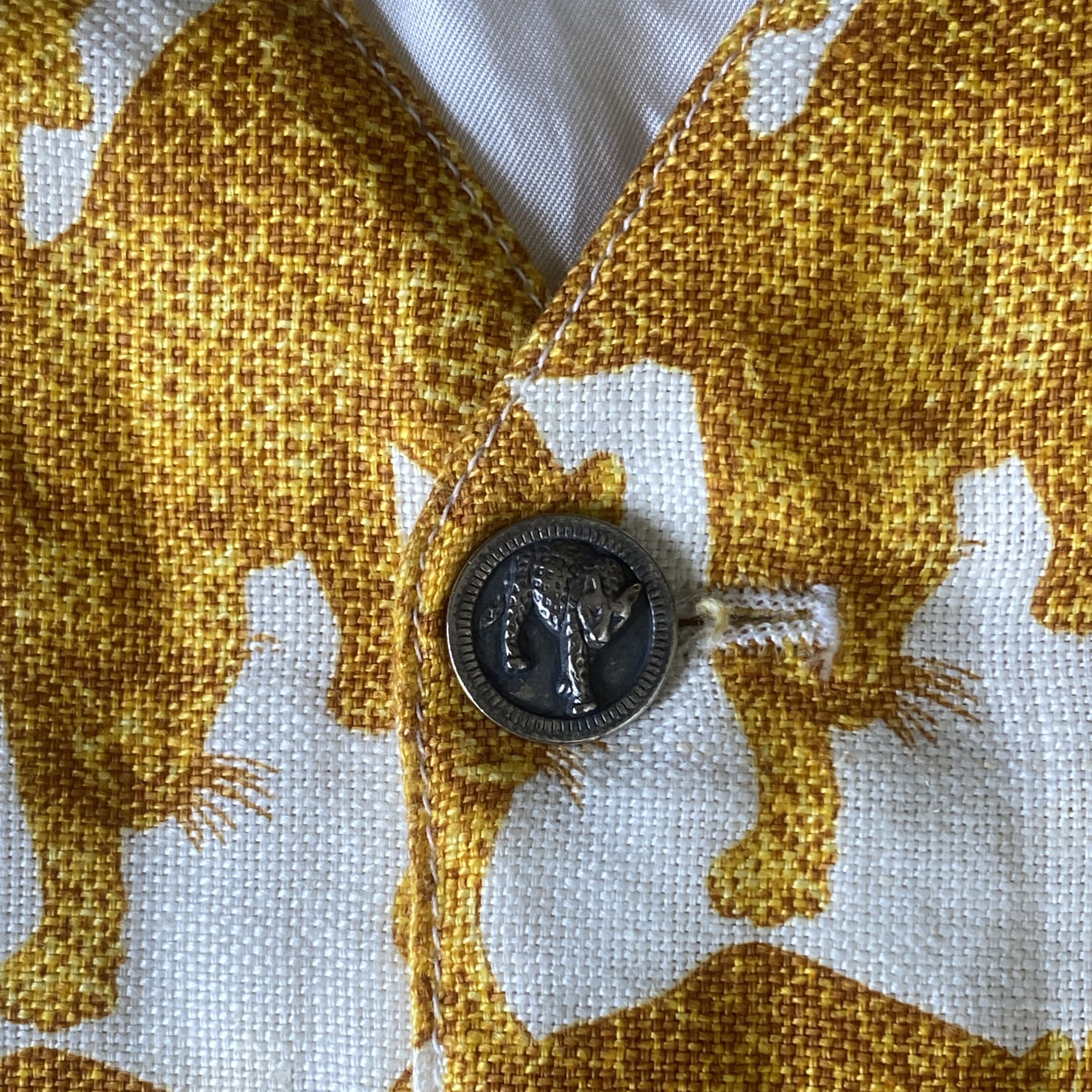 Versus Versace Vintage Yellow Leopard Print Vest Size US S / EU 44-46 / 1 - 6 Thumbnail