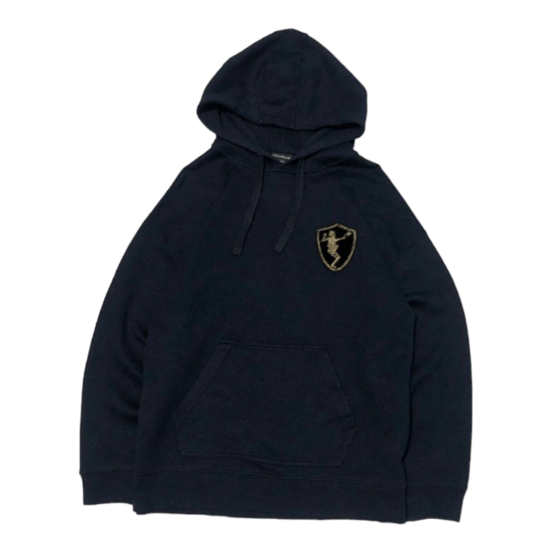 Alexander McQueen Alexander McQueen Navy Dancing Skeleton Crest Hoodie Size US M / EU 48-50 / 2 - 3 Thumbnail