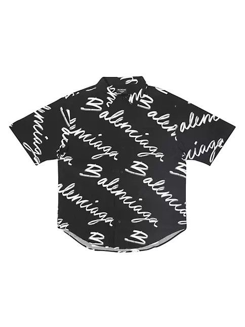 image of Balenciaga O1In1G1123 Minimal Shirt In Black, Women's (Size Medium)