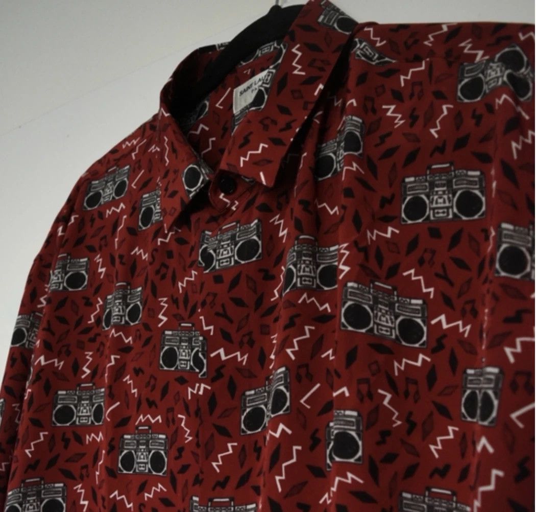 Saint Laurent Paris CREPE DE CHINE Radio button shirt Red YSL size IT 41 Size US M / EU 48-50 / 2 - 6 Thumbnail