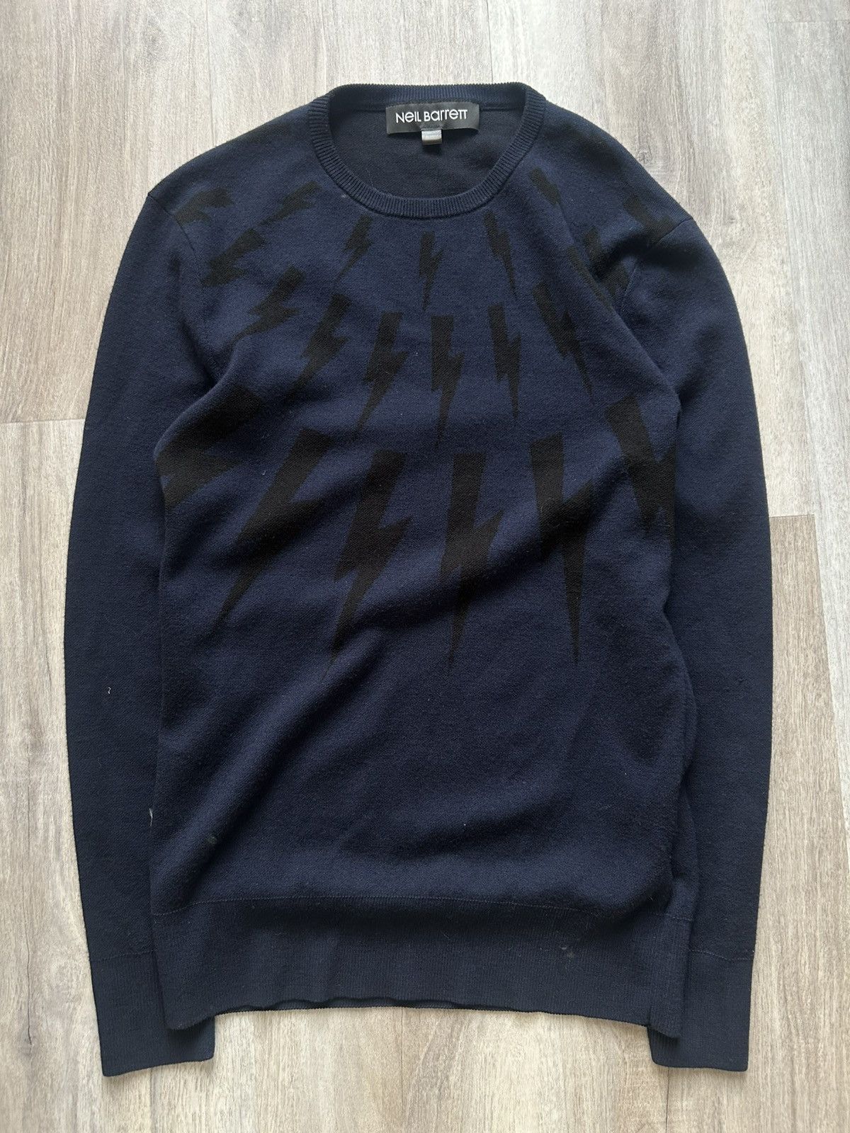Neil Barrett Neil Barrett Lightning Print Sweater Size US S / EU 44-46 / 1 - 1 Thumbnail