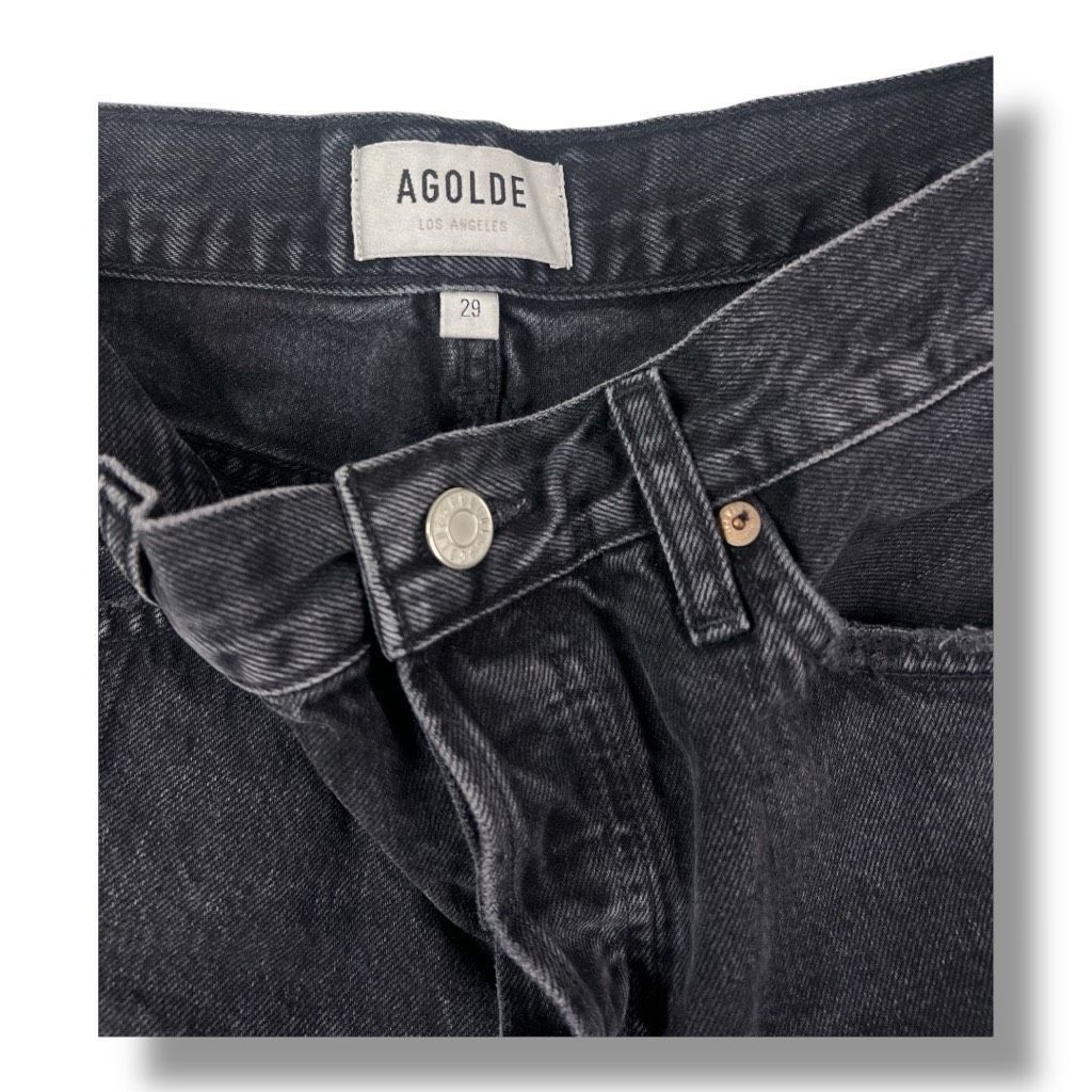 Agolde Agolde Black Distressed Jean Denim Cut Off Shorts Size 29 Size 29" - 6 Thumbnail