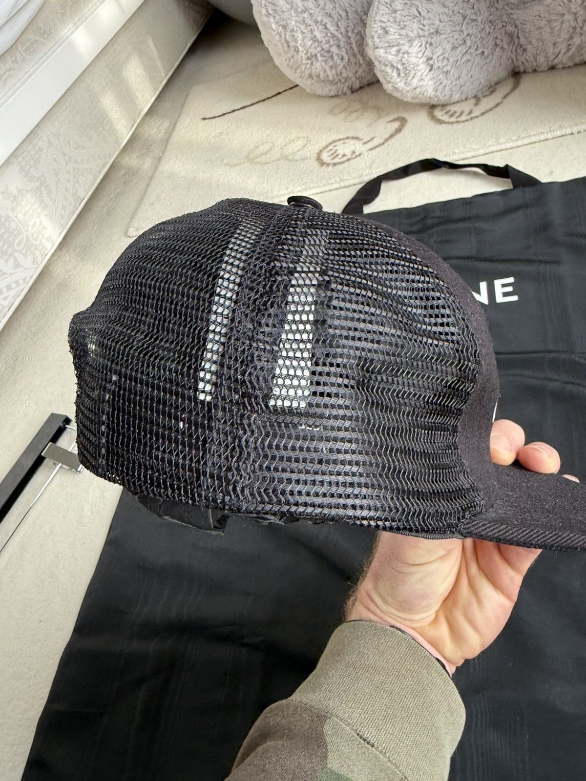 Celine SS21 Celine snapback trucker logo black cap hat Hedi Slimane Size ONE SIZE - 10 Thumbnail