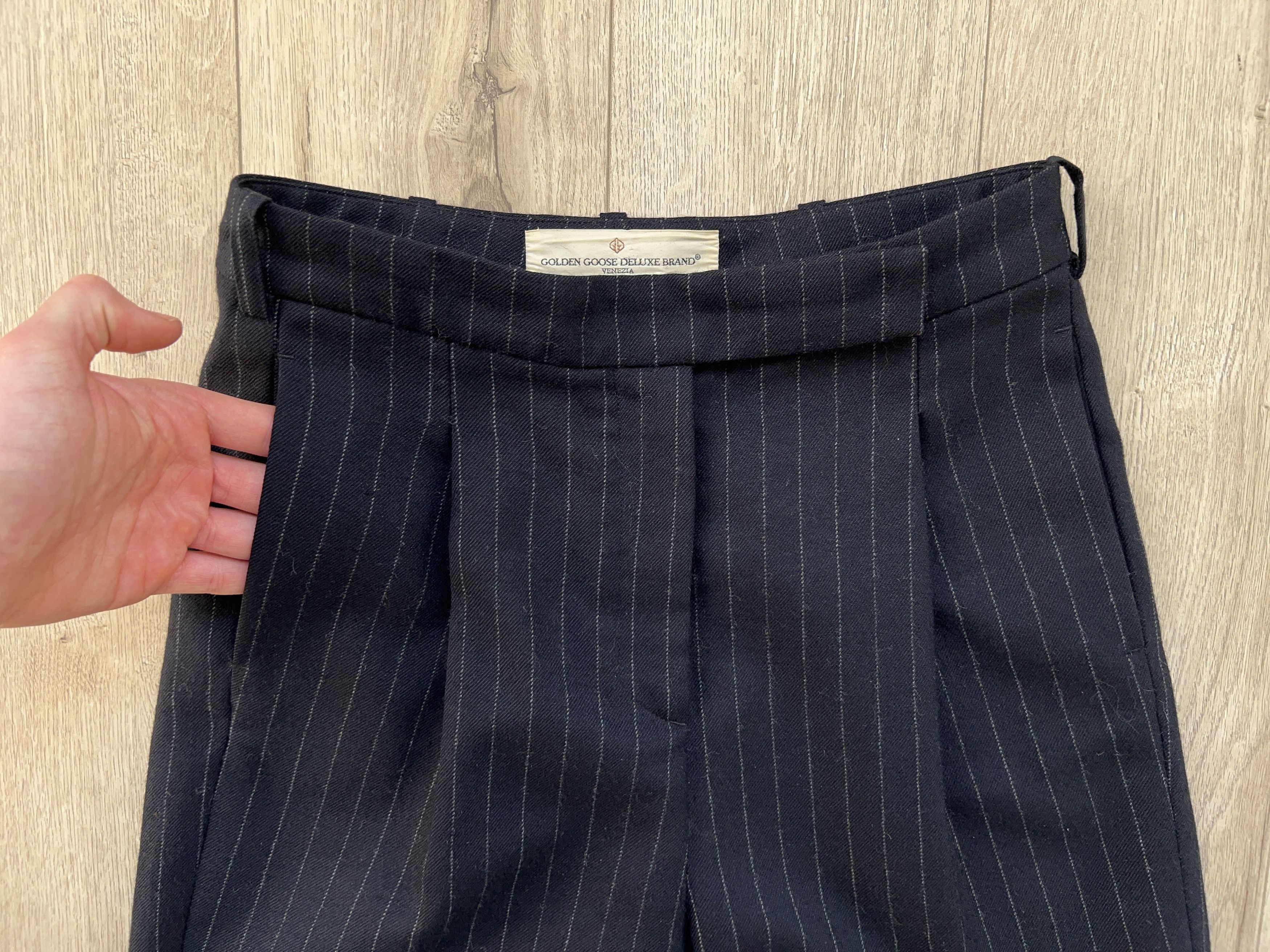 Designer × Golden Goose Womens Deluxe Brand Wool Striped Pants Trousers Size S Size 26" / US 2 / IT 38 - 6 Thumbnail