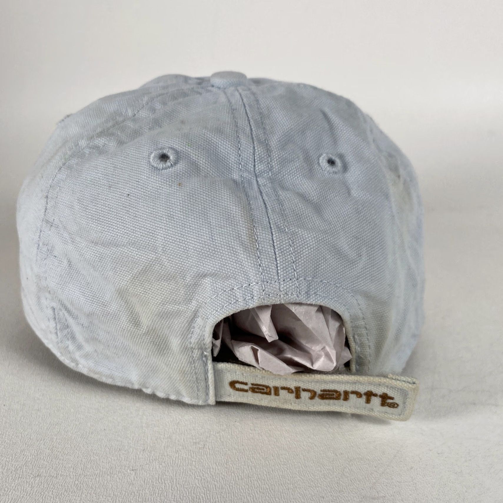 Carhartt VINTAGE Carhartt Force 102427 Women's Odessa Cap Light Blue Canvas Adjustable READ Size ONE SIZE - 7 Thumbnail