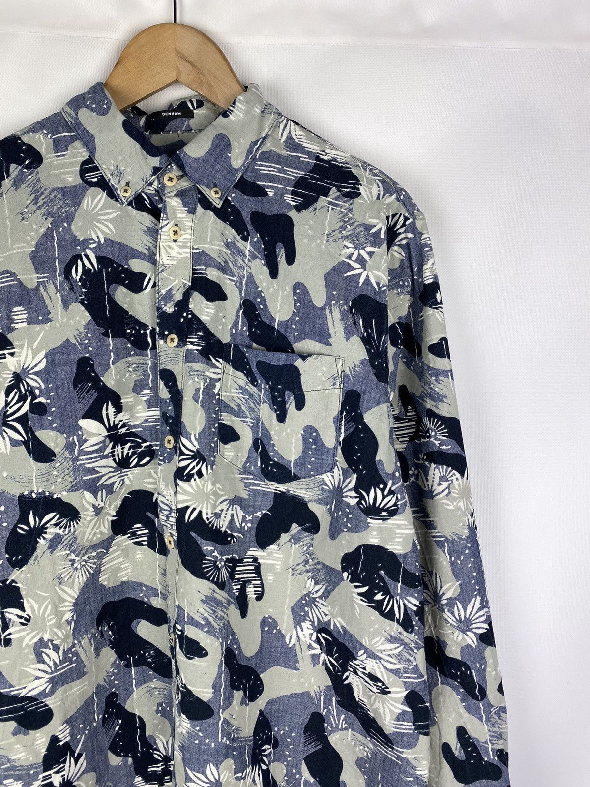 DENHAM Denham men’s long sleeve patterned button up shirt Size US XL / EU 56 / 4 - 5 Thumbnail