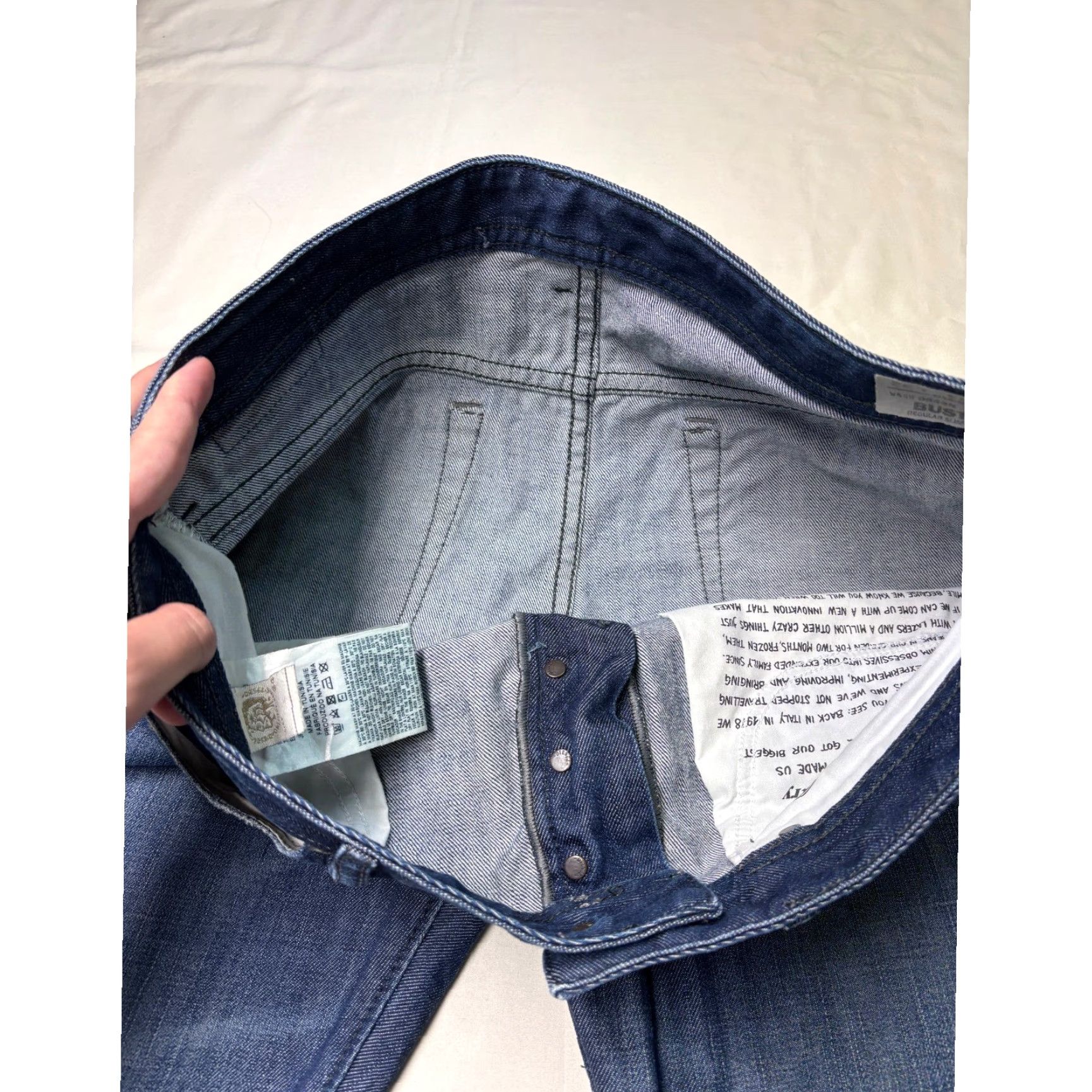 Diesel DIESEL Buster Jeans Mens 36x32 Regular Slim Tapered Dark Wash Denim Size US 36 / EU 52 - 4 Thumbnail