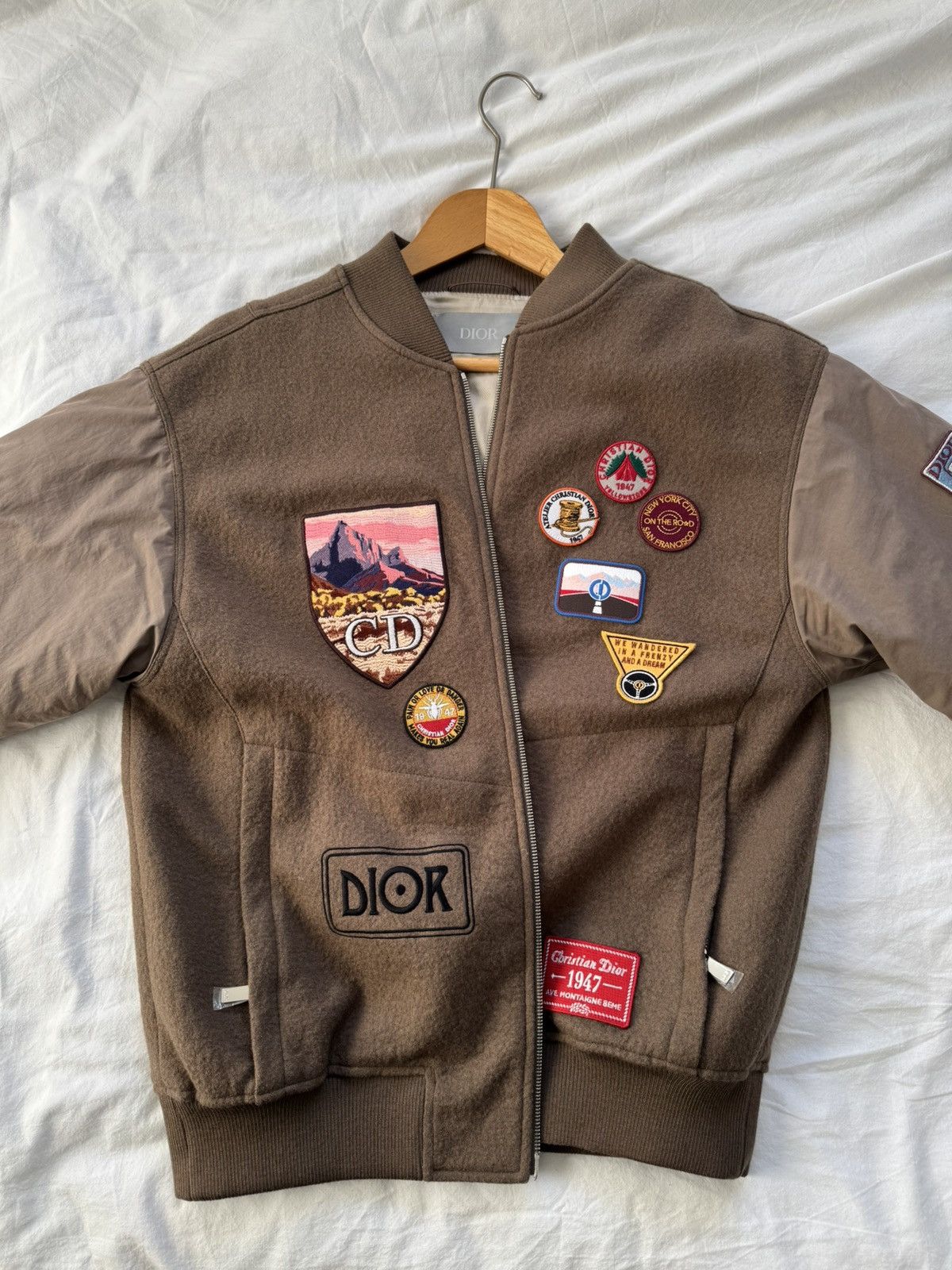 Dior Dior x Jack Kerouac Fall 22 Wool Patched Bomber Size US XXL / EU 58 / 5 - 13 Thumbnail