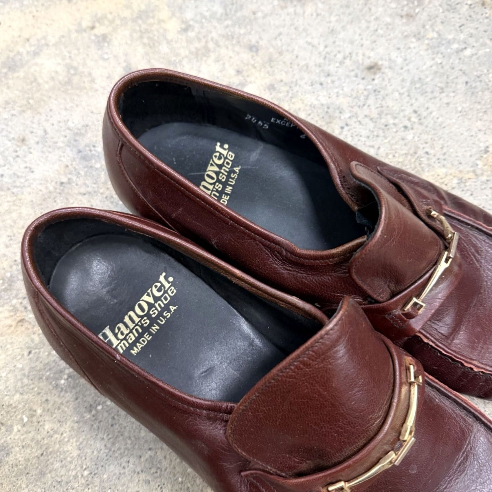 Vintage VINTAGE Hanover Penny Loafers Mens 10 Brown Leather Made in USA Ivy USA Oxford Dress Shoes Mens Brown Leather Penny Loafers Size US 9 / EU 42 - 3 Thumbnail