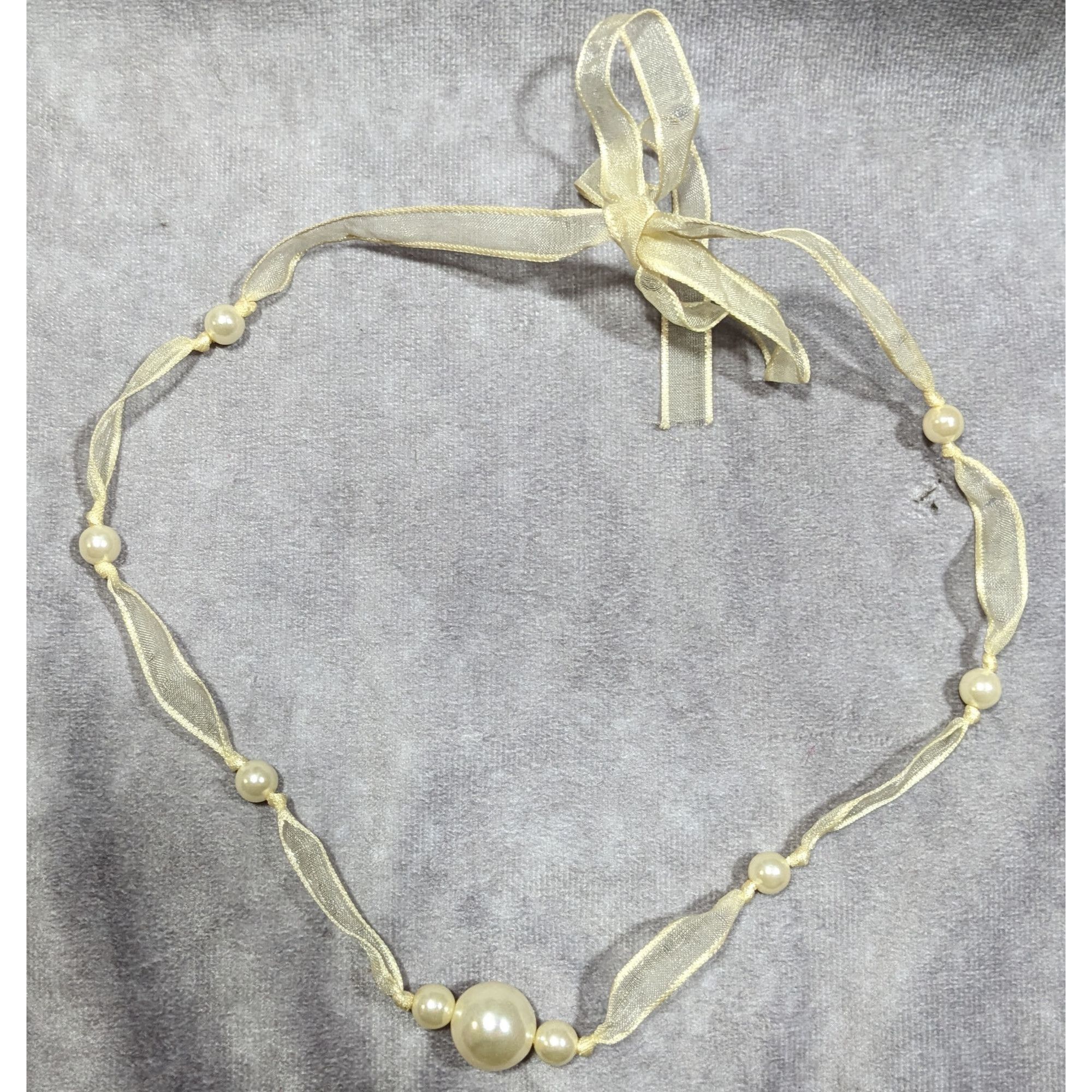 Other Coquette Pearl Ribbon Tie On Station Necklace Size ONE SIZE - 7 Thumbnail