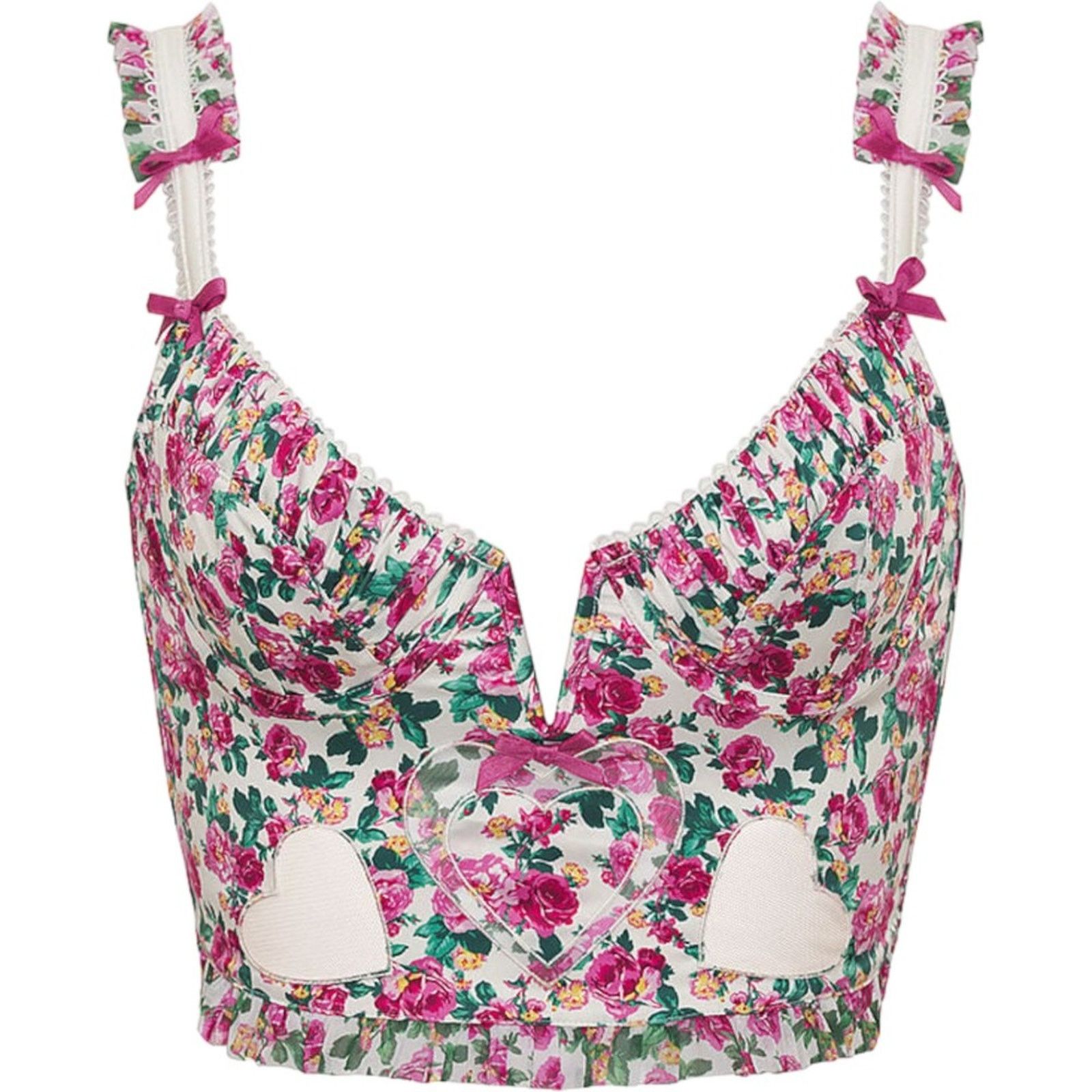 For Love & Lemons FOR LOVE & LEMONS Bustier and High-Waist Panty Set, Small Size ONE SIZE - 2 Thumbnail