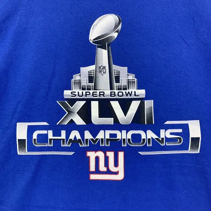 NFL NFL SUPER BOWL XLVl New York Giants Champion Tee Shirt Size US XL / EU 56 / 4 - 3 Thumbnail