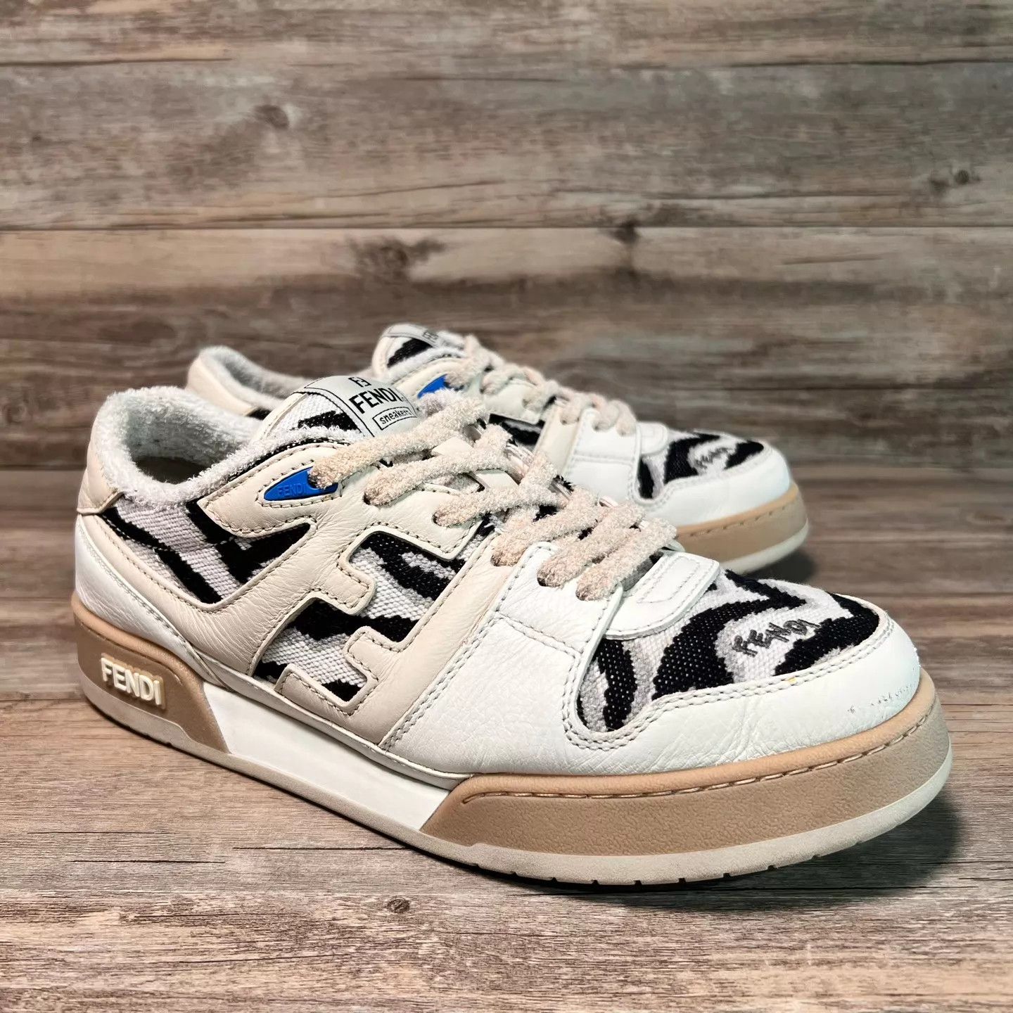 Fendi Fendi Match Tiger B/W/B Sneakers US8/EU42 95New Size US 9 / EU 42 - 2 Thumbnail
