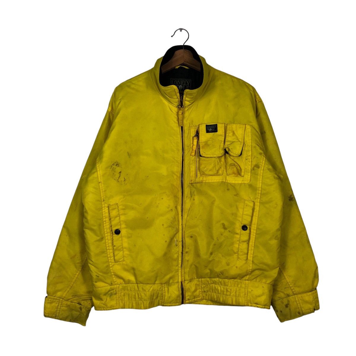 Japanese Brand 📌Vintage Bomber Jacket Lonely Wolf Utility Design Bondage Size US L / EU 52-54 / 3 - 2 Thumbnail