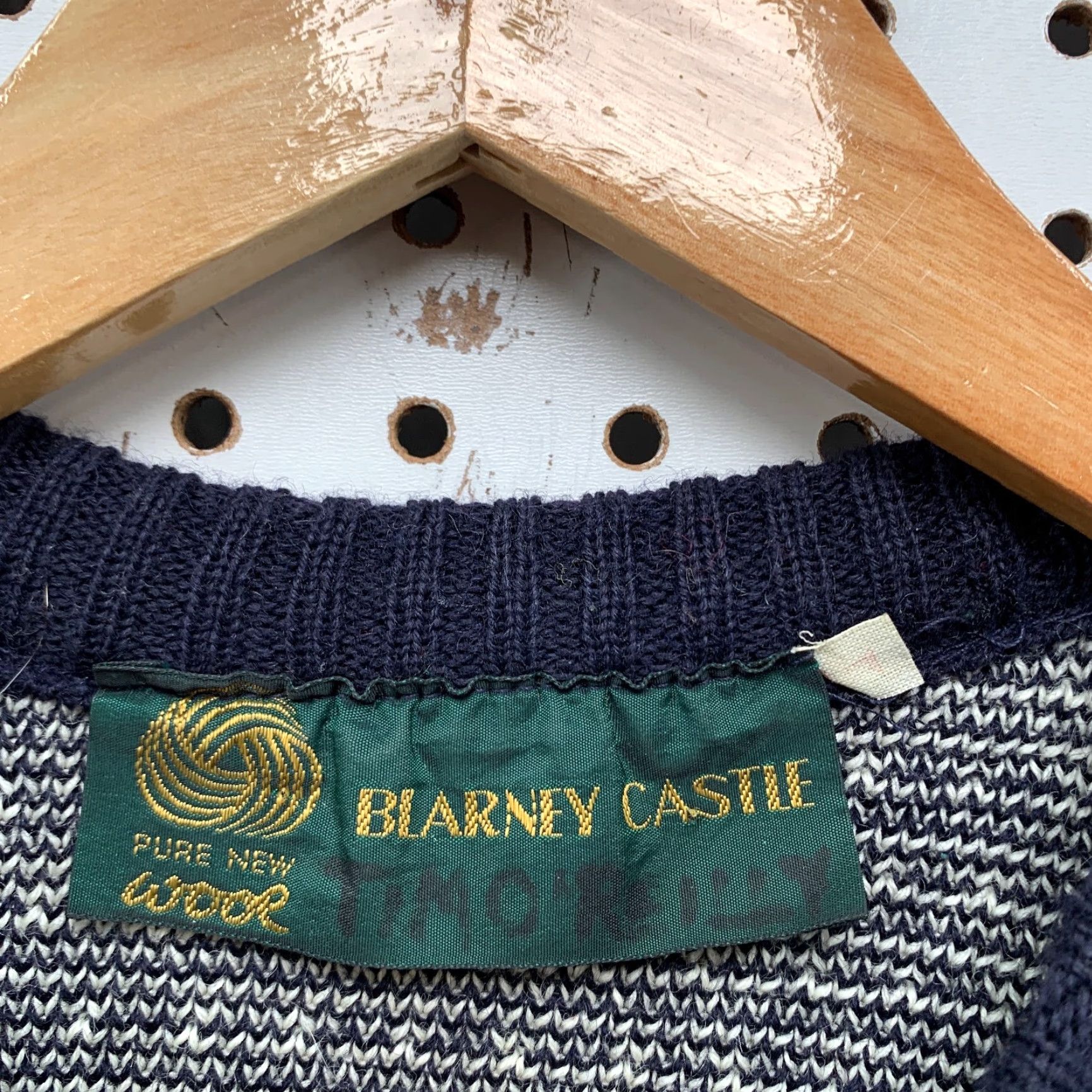 Vintage VINTAGE Blarney Sweater Shirt Mens Large Blue Ireland 22x27 Wool Pullover Crew Neck Knitted Knit Casual 20th Century Size US L / EU 52-54 / 3 - 3 Thumbnail