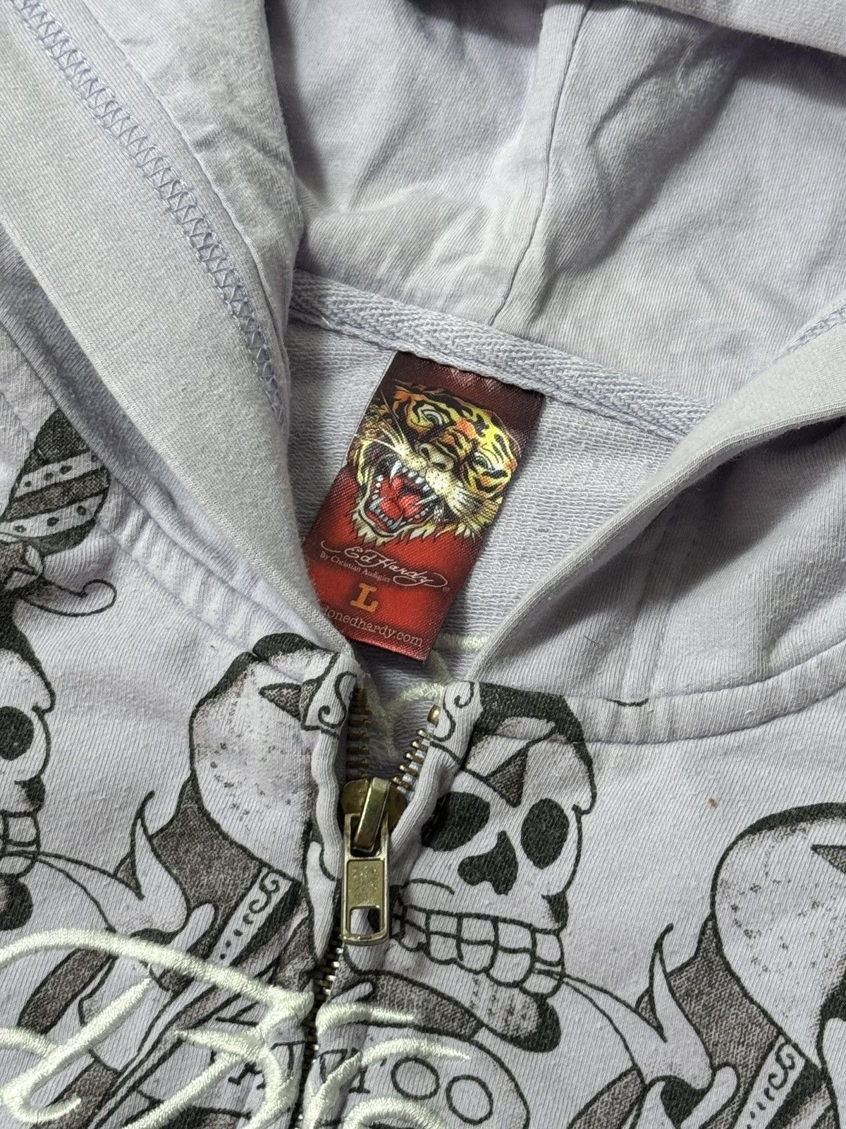 Ed Hardy VINTAGE ED HARDY ALL PRINTED 2000s ZIP UP HOODIE Size L / US 10 / IT 46 - 4 Thumbnail