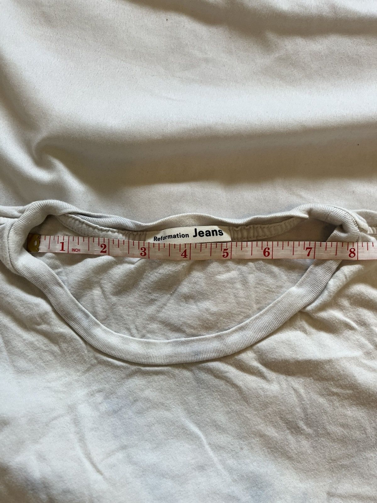 Reformation REFORMATION JEANS White Blouse with Blue Swirl Size XS / US 0-2 / IT 36-38 - 8 Thumbnail