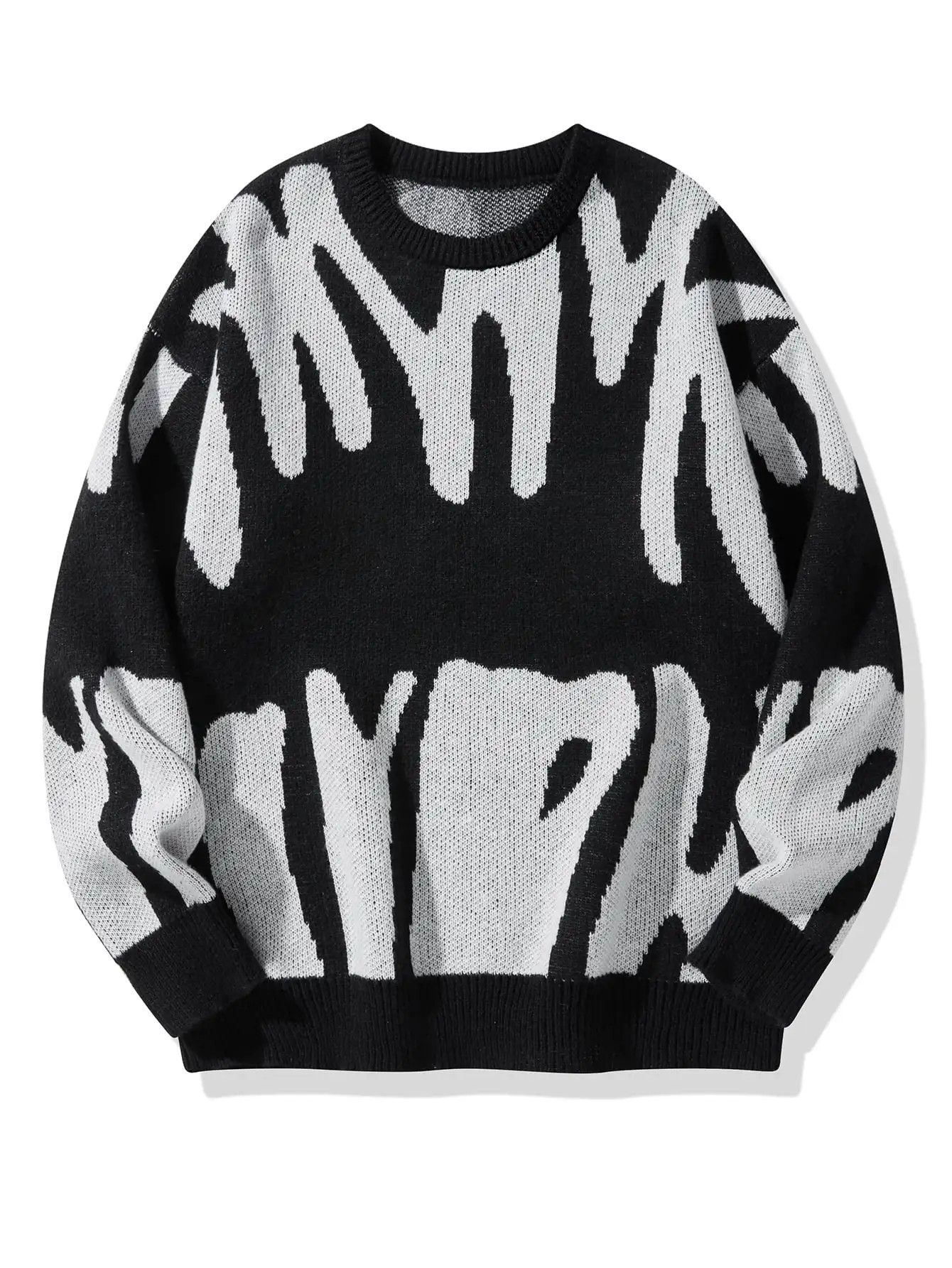 Japanese Brand × Vintage Ink Drip Sweater Size US L / EU 52-54 / 3 - 1 Thumbnail