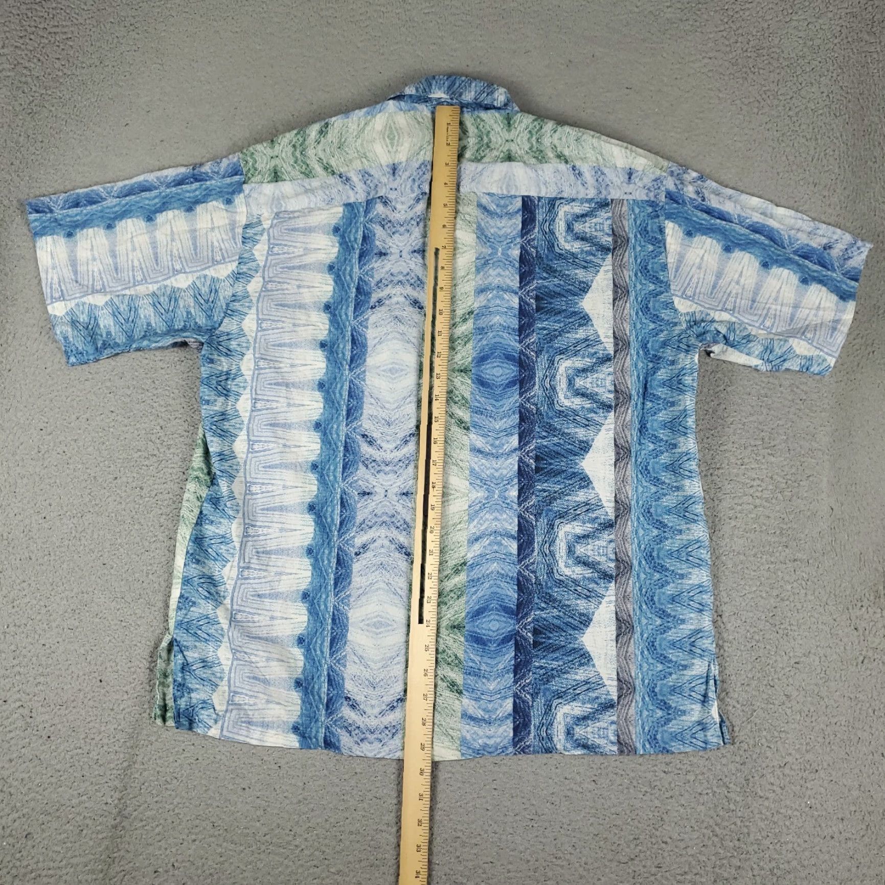 Tori Richard Tori Richard Shirt Mens Large Blue Abstract Hawaiian Button Up Short Sleeve Size US L / EU 52-54 / 3 - 4 Thumbnail