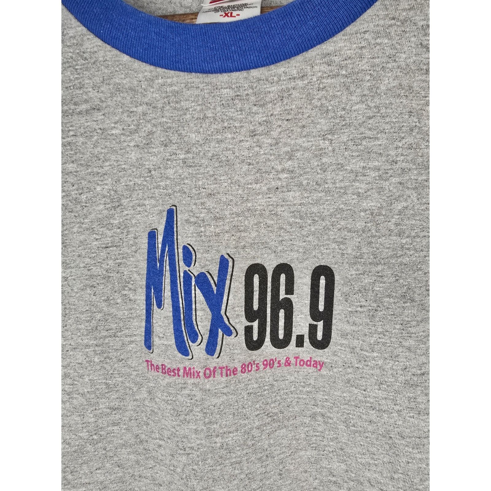 Anvil Radio Station Shirt Ringer Mix 96.9 Gray XL Tee Size US L / EU 52-54 / 3 - 2 Thumbnail