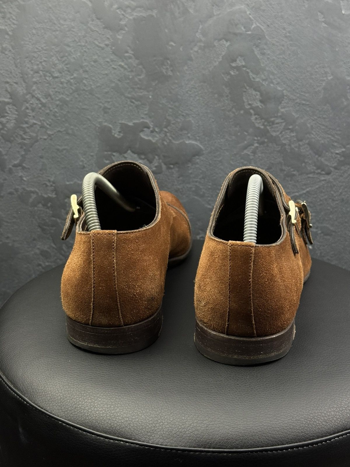 Santoni SANTONI Suede Monk Double Monk Strap Loafer Mens Size 8 Size US 8 / EU 41 - 8 Thumbnail
