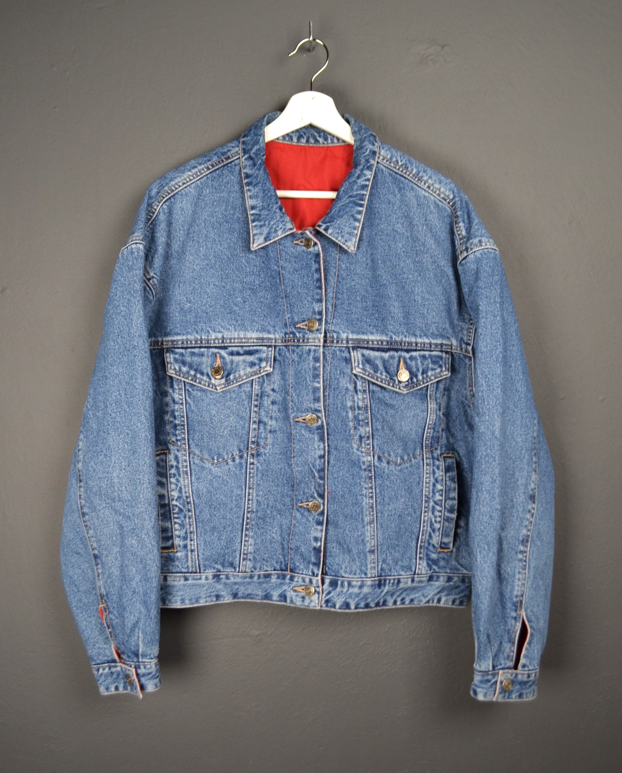 Gap Gap Vintage Reversible Nylon Denim Trucker Jacket Oversize Size US M / EU 48-50 / 2 - 1 Thumbnail
