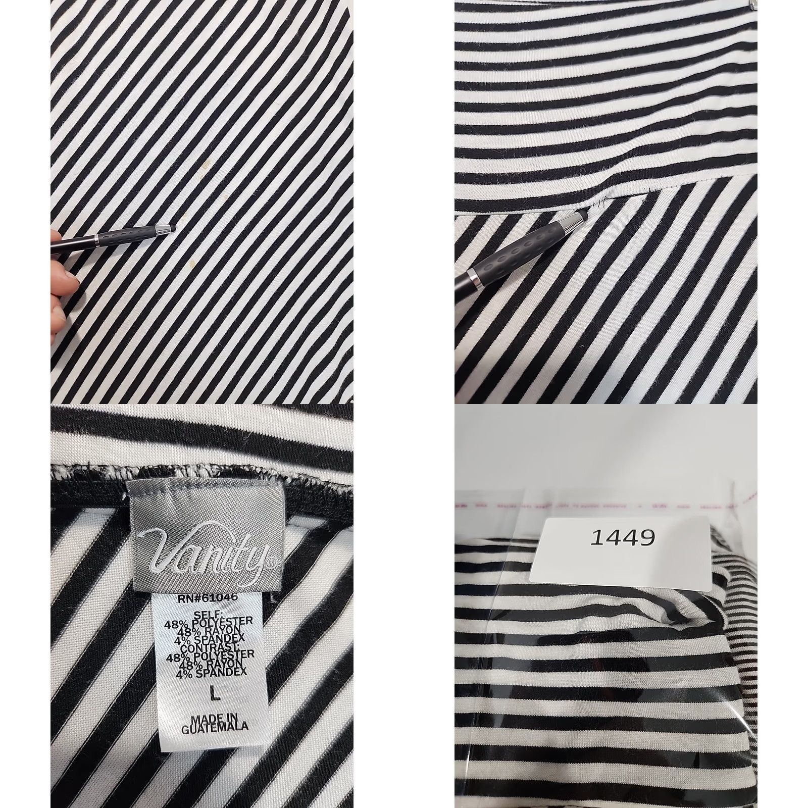 Vintage VINTAGE Vanity Black White Stripe Womens L Maxi Skirt A-Line Comfort Stretch Vintage Y2K Size 36" / US 14 / IT 50 - 9 Thumbnail